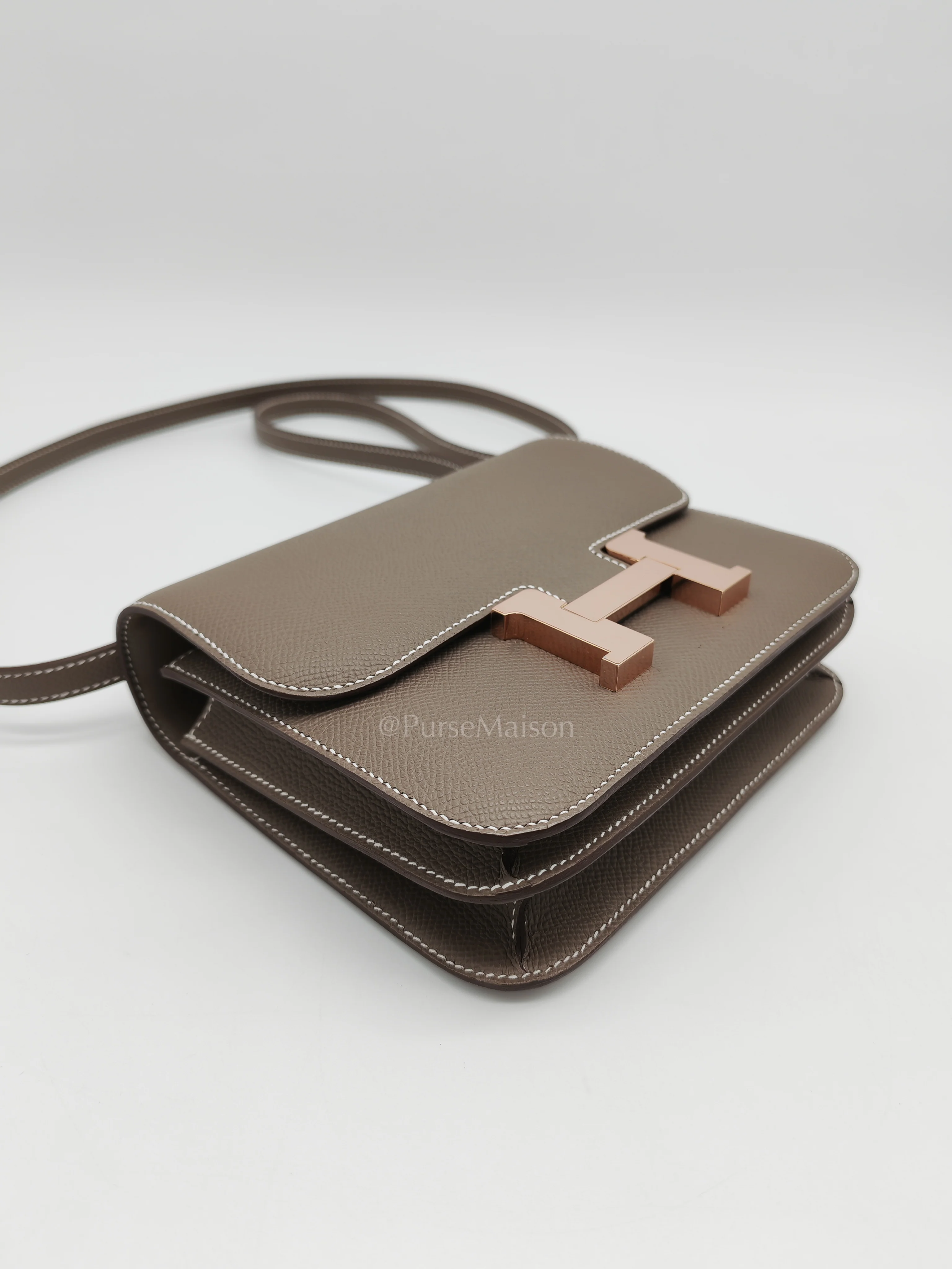 Hermes Constance 18 in Etoupe Epsom Leather and Rose Gold Hardware Stamp B (2023) - Image 8