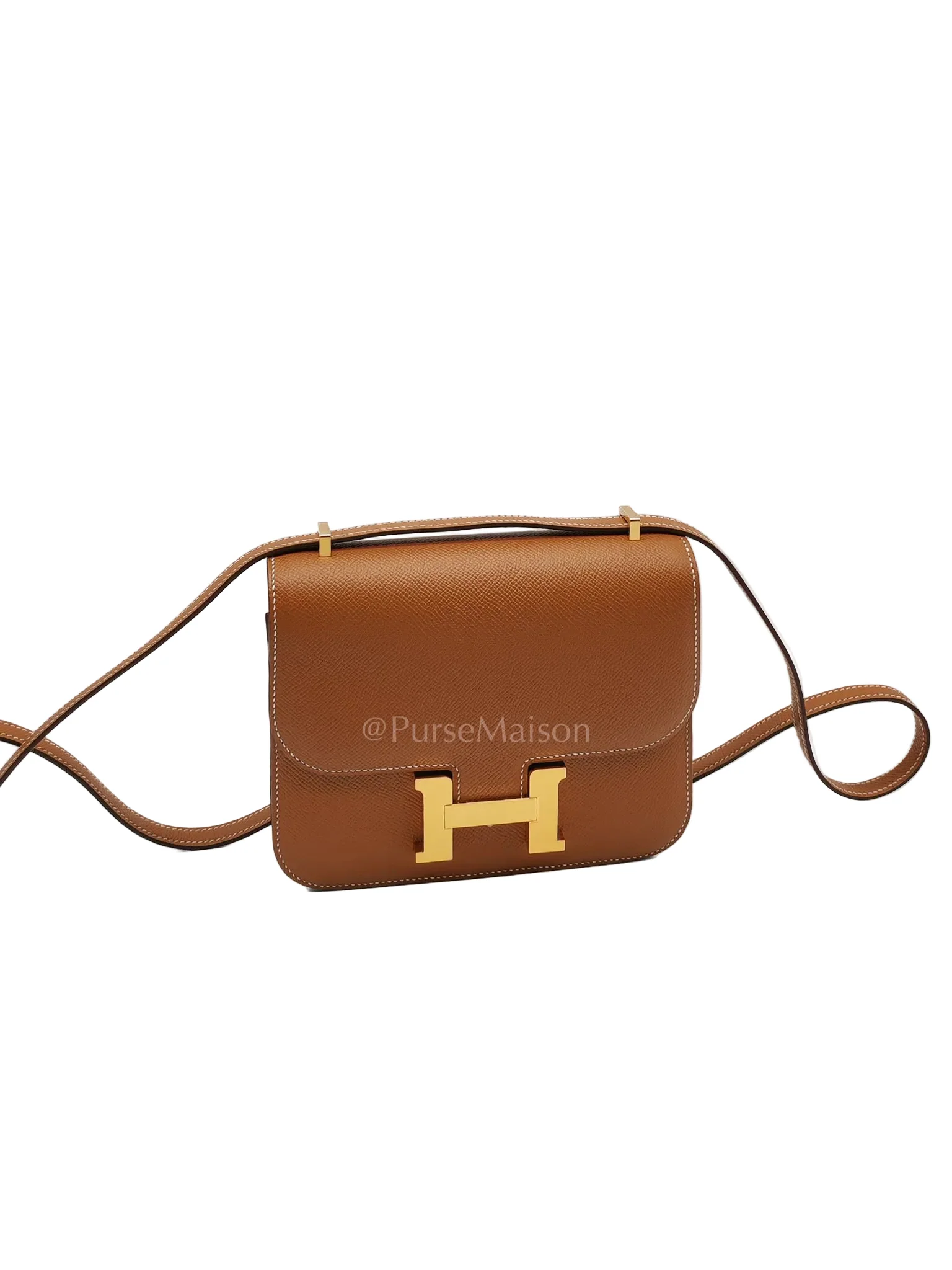 Hermes Constance 18 in Gold Epsom Leather & Gold Hardware Stamp U(2022) - Image 3