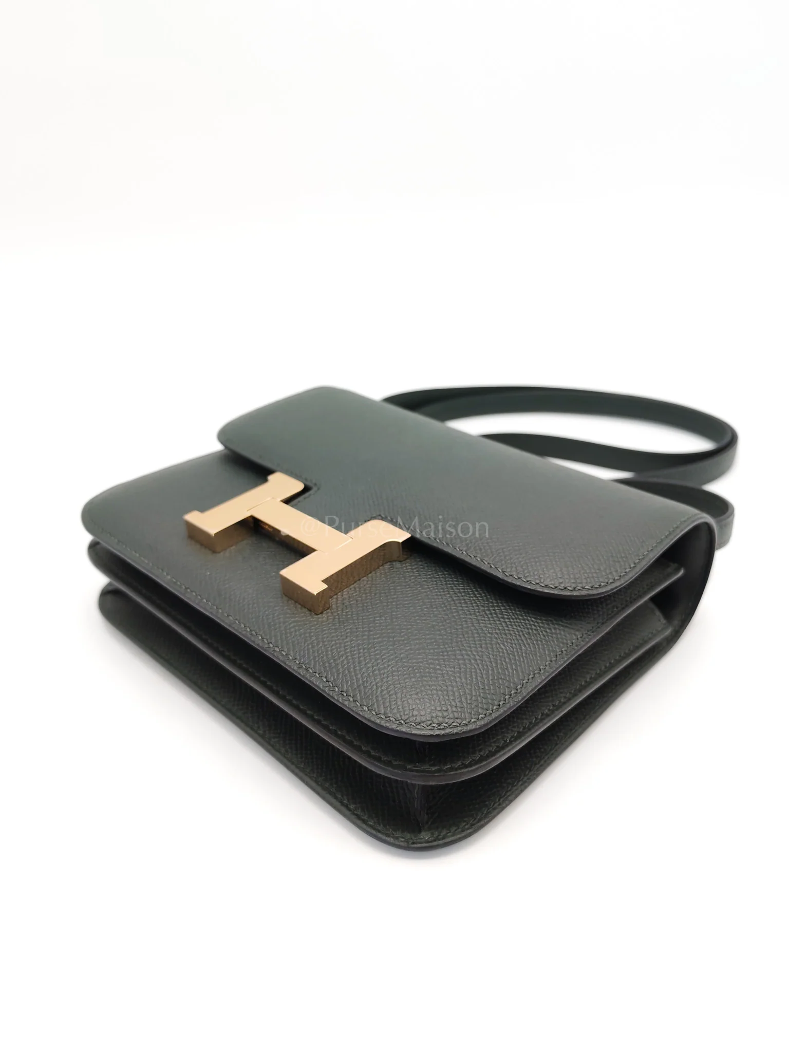 Hermes Constance 18 Vert Mangrove Epsom Leather in Permabrass Hardware Stamp K (2025) - Image 9