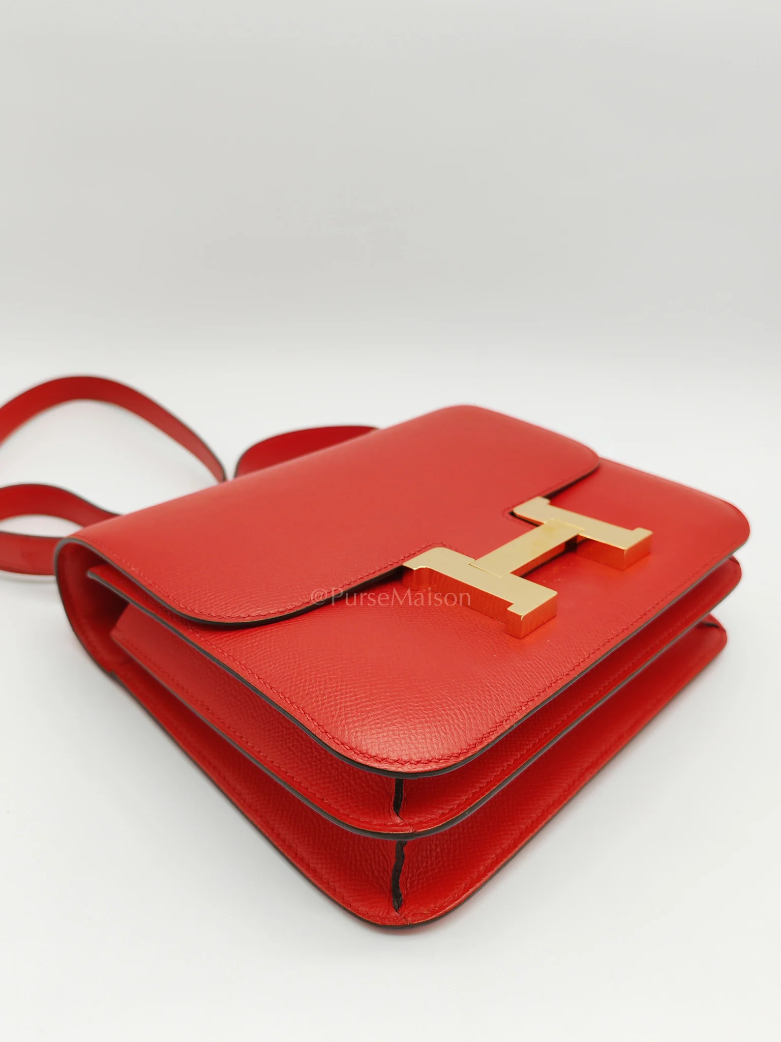 Hermes Constance 24 in Red Epsom Leather and Gold Hardware Stamp D(2019) - Image 8