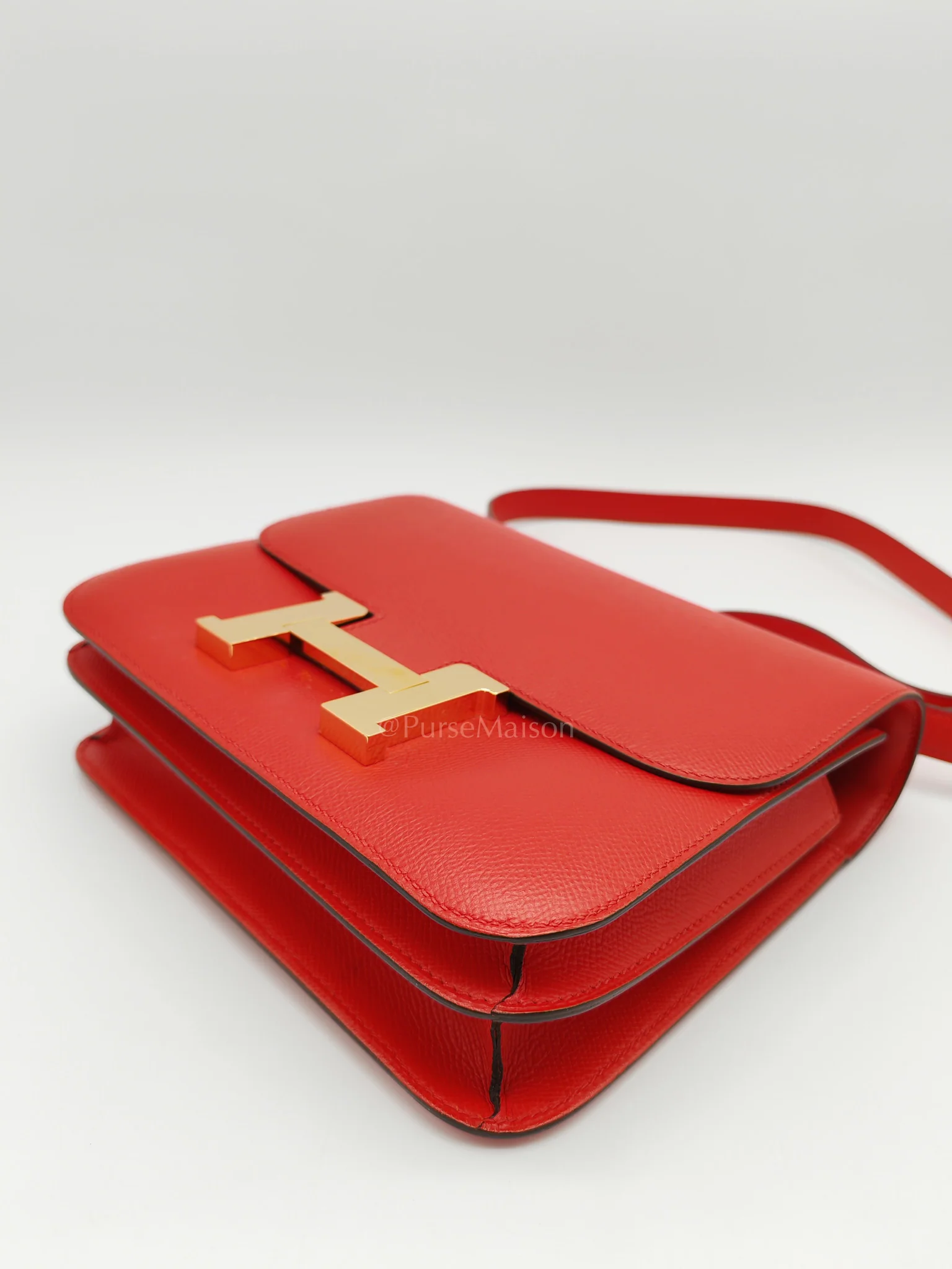 Hermes Constance 24 in Red Epsom Leather and Gold Hardware Stamp D(2019) - Image 9