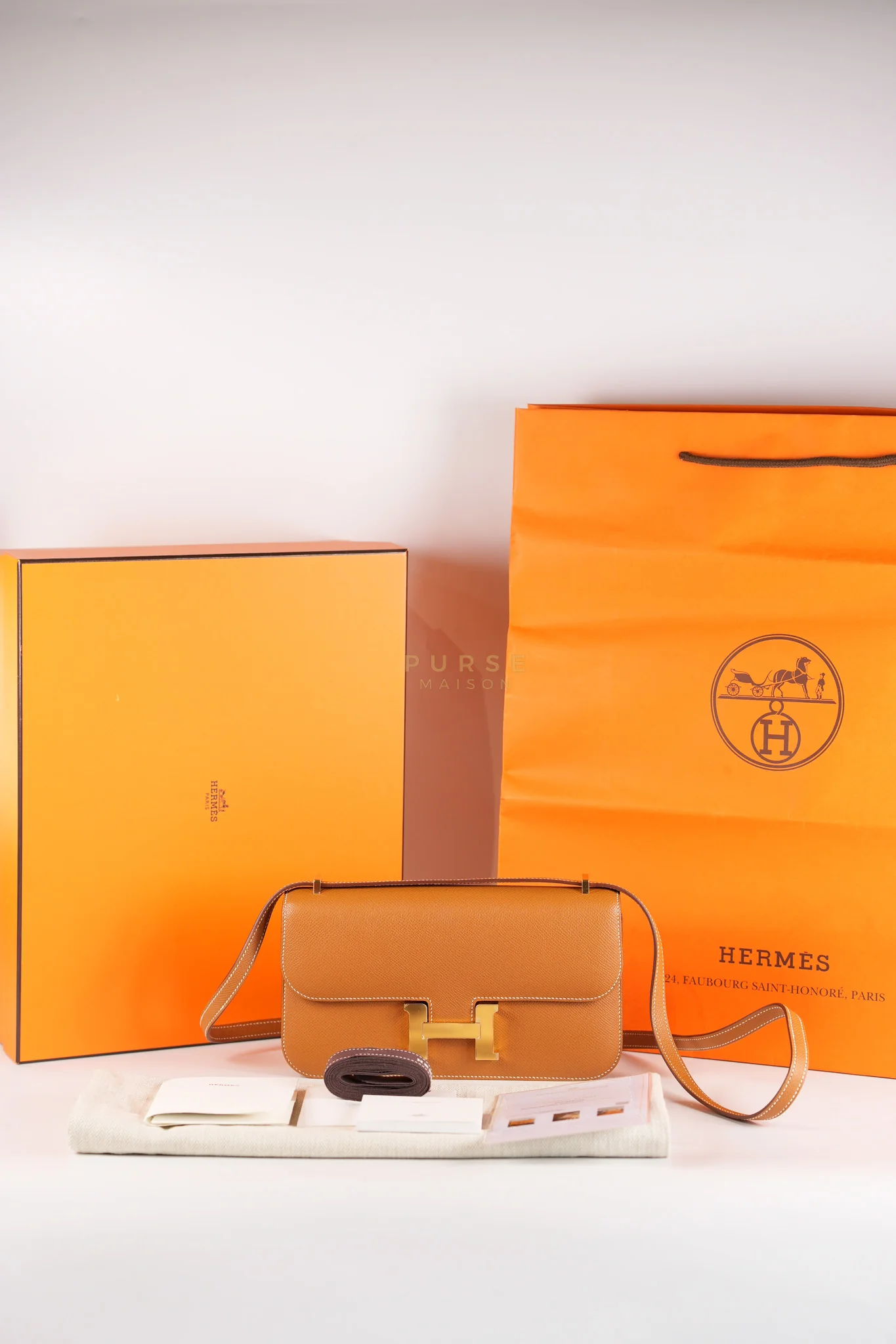 Hermes Constance Elan Gold Epsom Leather Gold Hardware Stamp W(2024) - Image 19