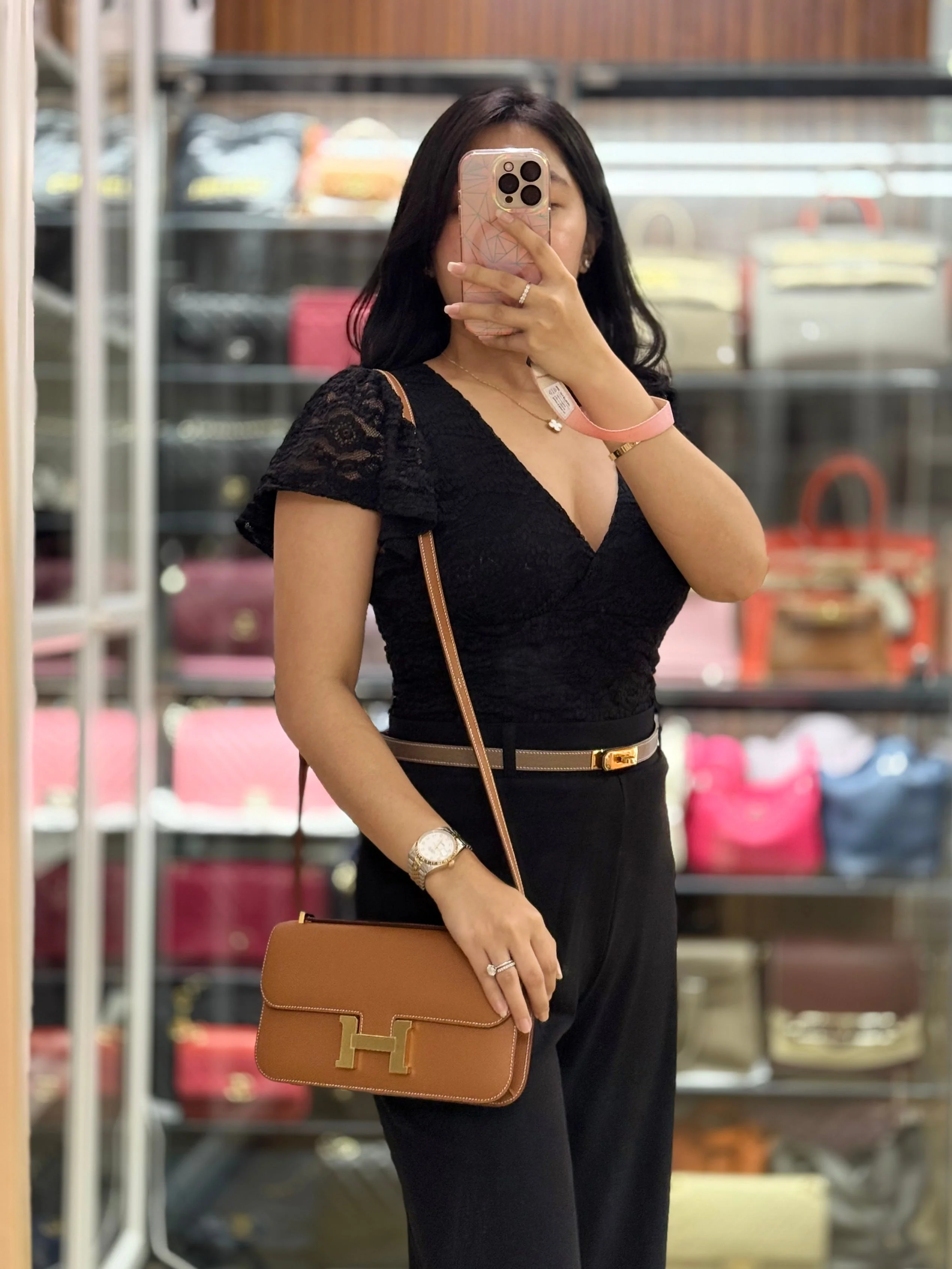 Hermes Constance Elan Gold Epsom Leather Gold Hardware Stamp W(2024) - Image 20