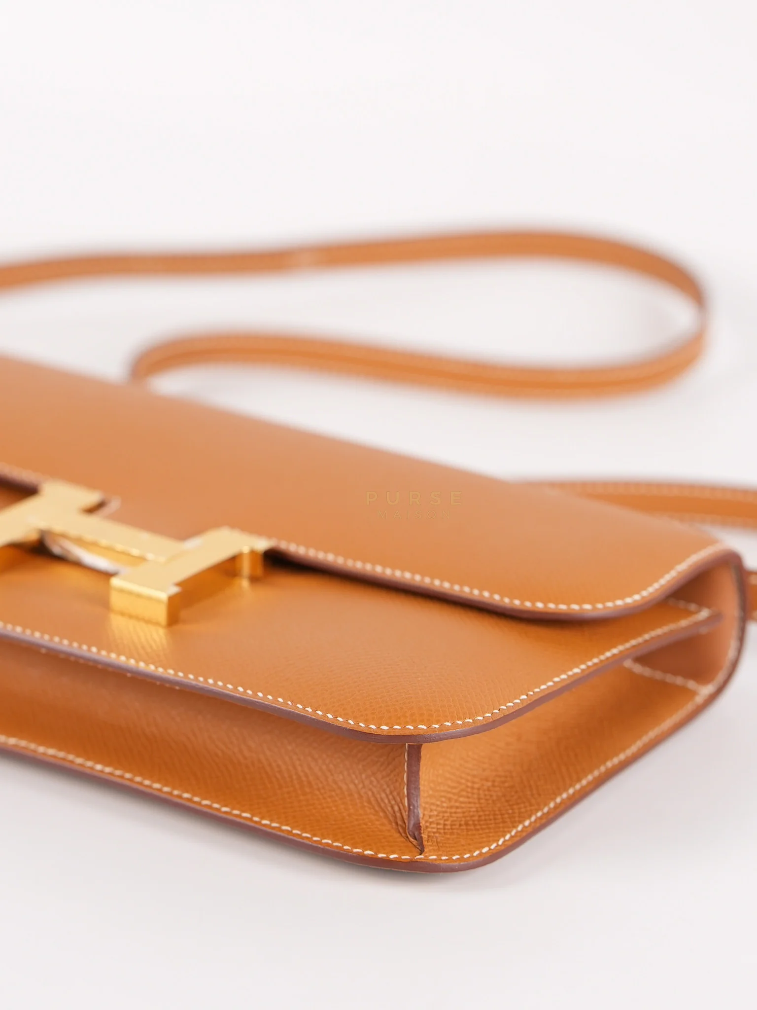 Hermes Constance Elan Gold Epsom Leather Gold Hardware Stamp W(2024) - Image 7
