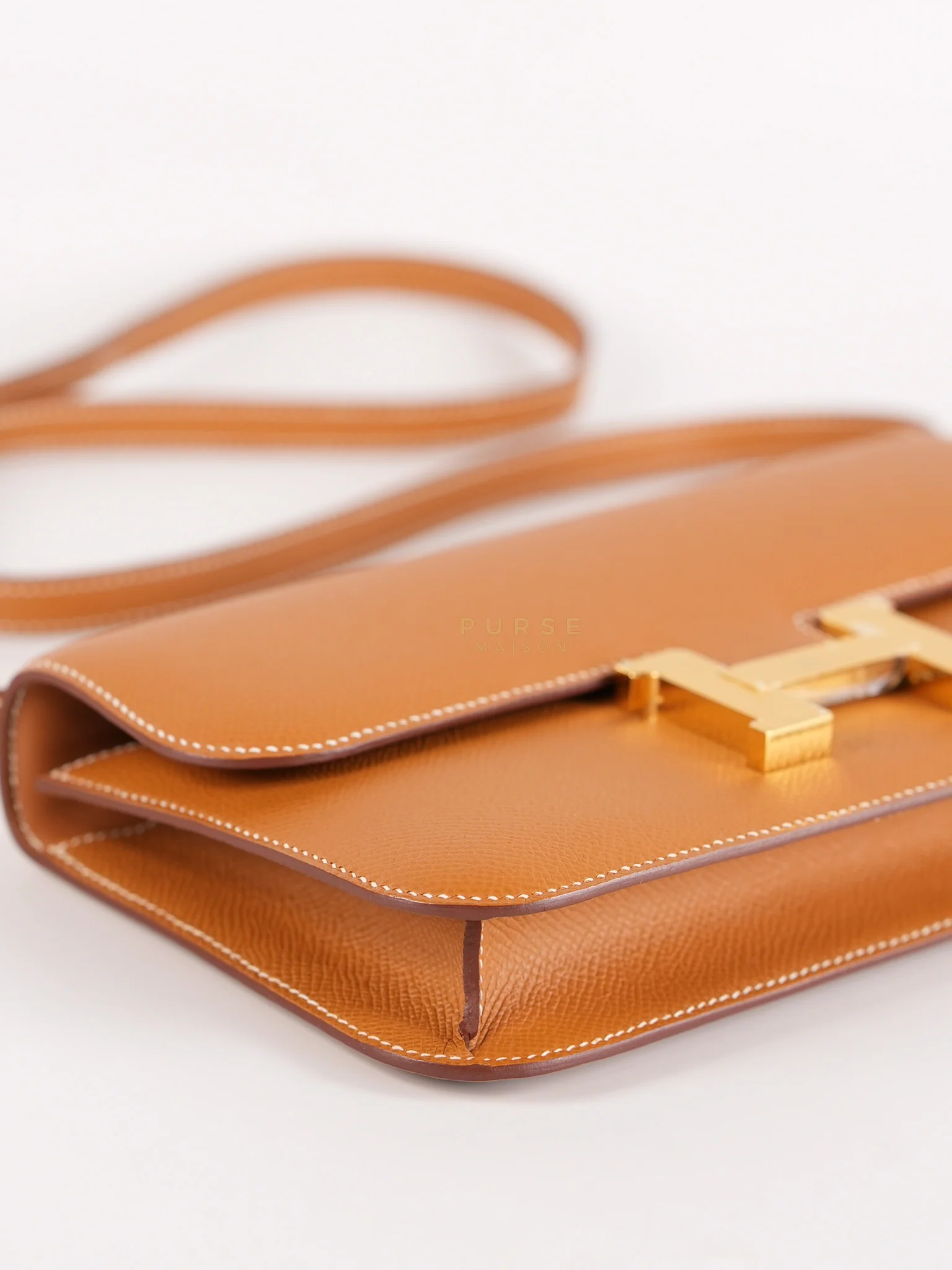 Hermes Constance Elan Gold Epsom Leather Gold Hardware Stamp W(2024) - Image 8