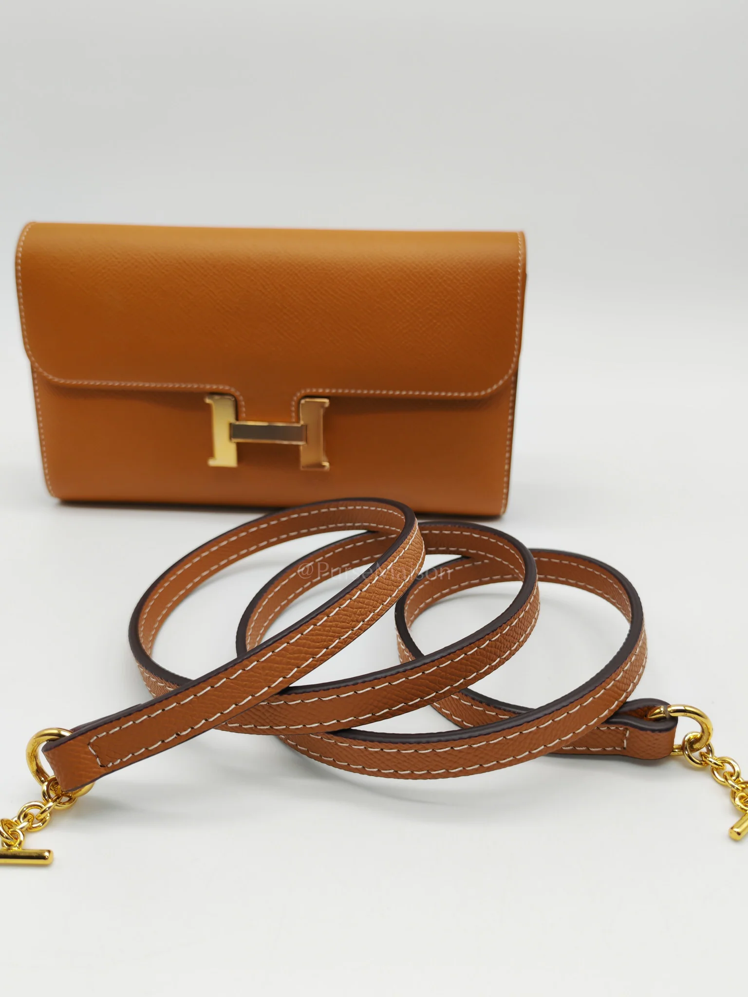 Hermes Constance To Go in Toffee Epsom Leather & Gold Hardware Stamp D (2019) - Image 22