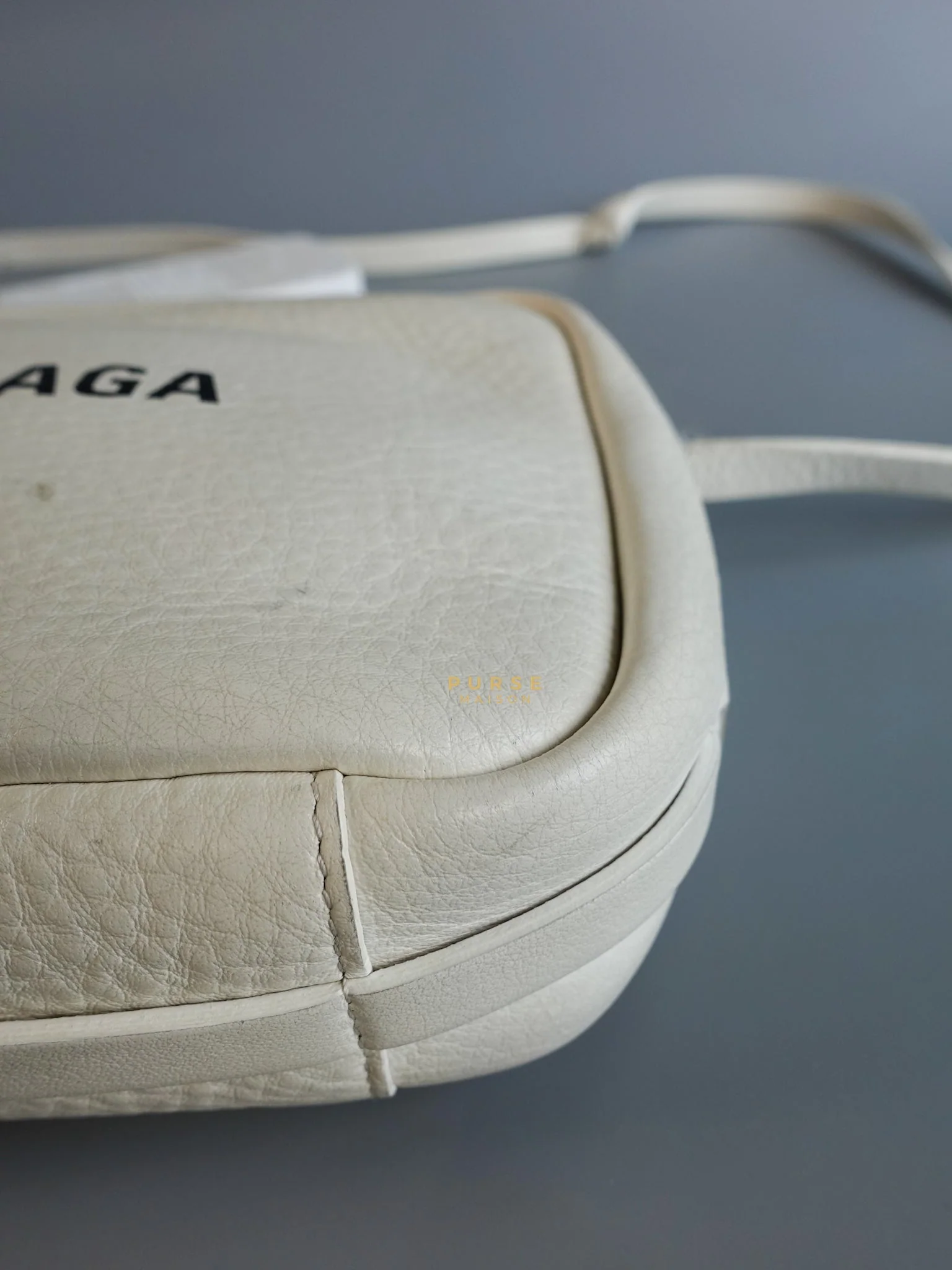 Balenciaga Camera Sling Bag in White Leather - Image 12