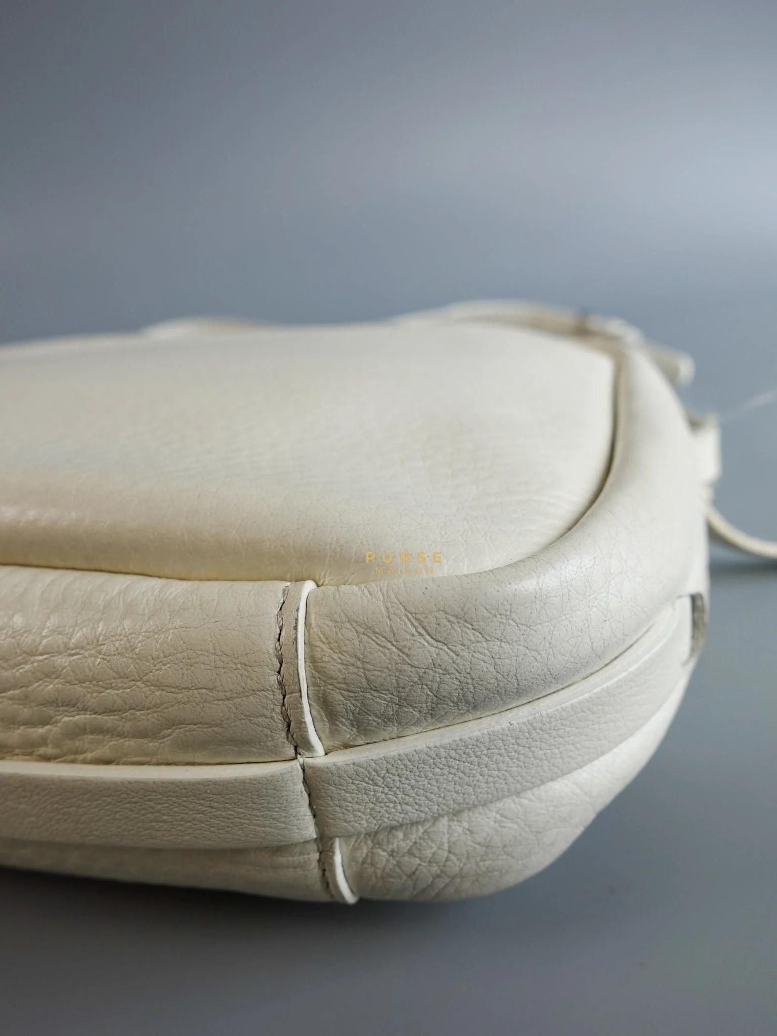 Balenciaga Camera Sling Bag in White Leather - Image 14