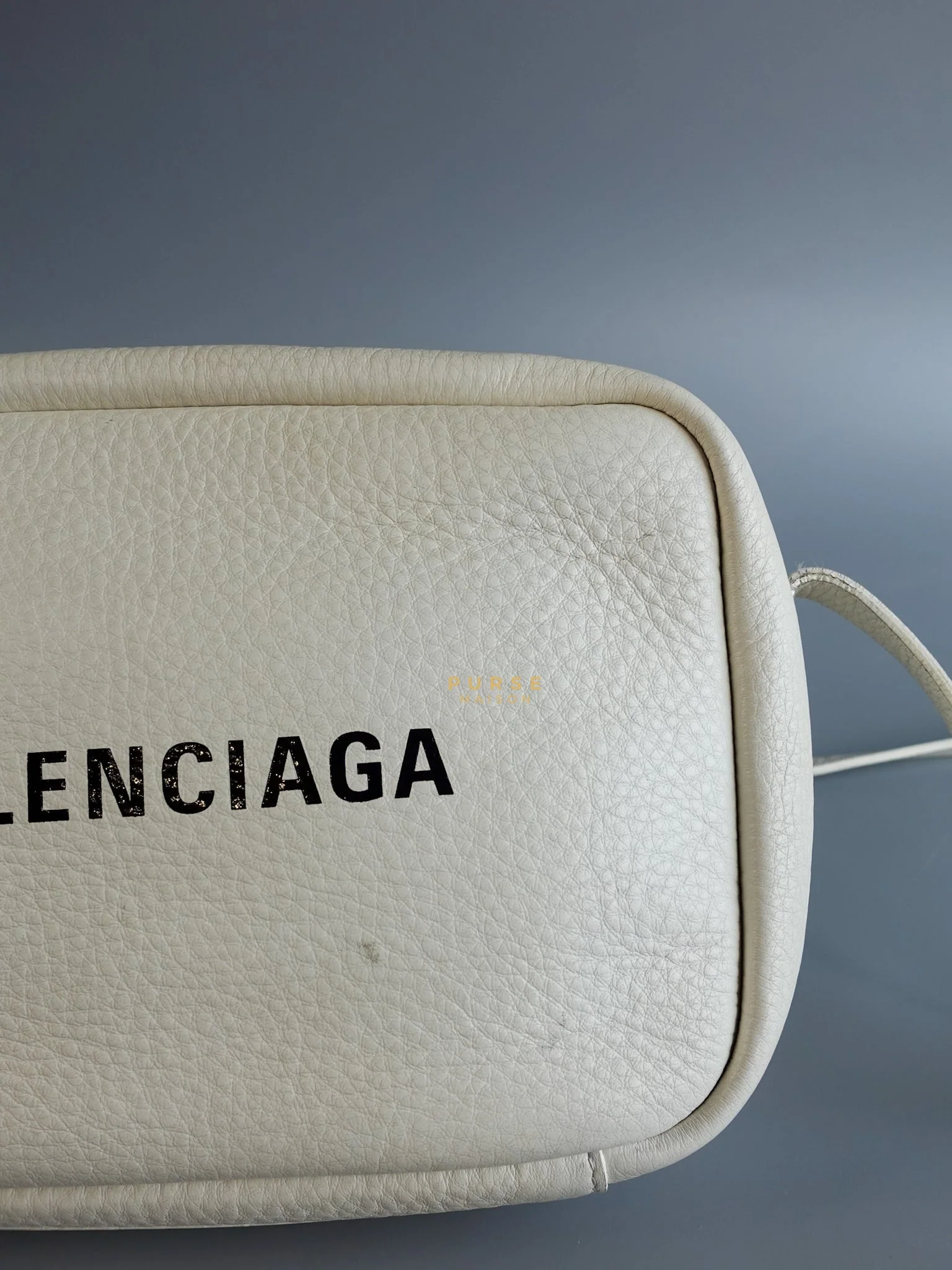 Balenciaga Camera Sling Bag in White Leather - Image 16