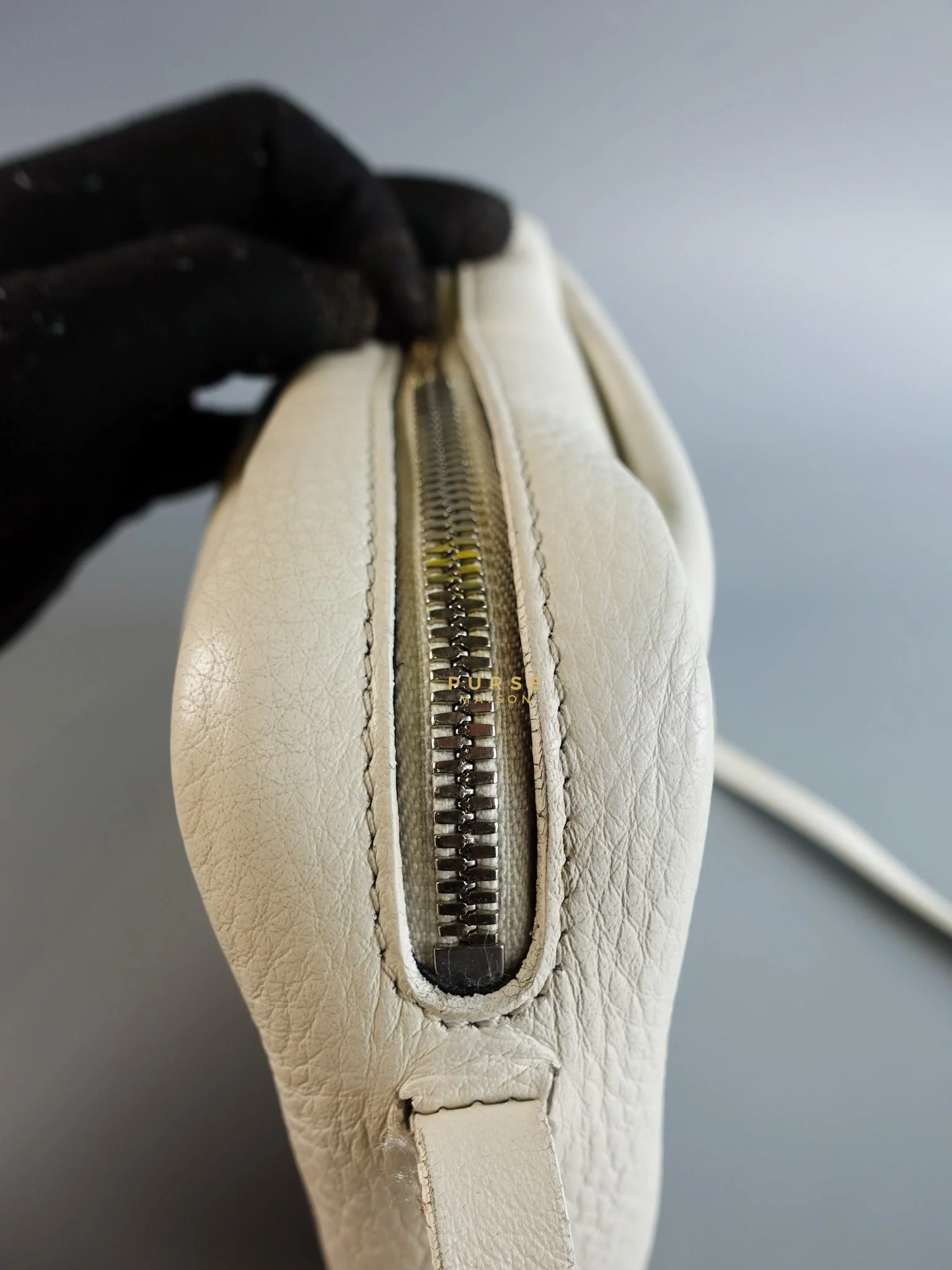 Balenciaga Camera Sling Bag in White Leather - Image 18