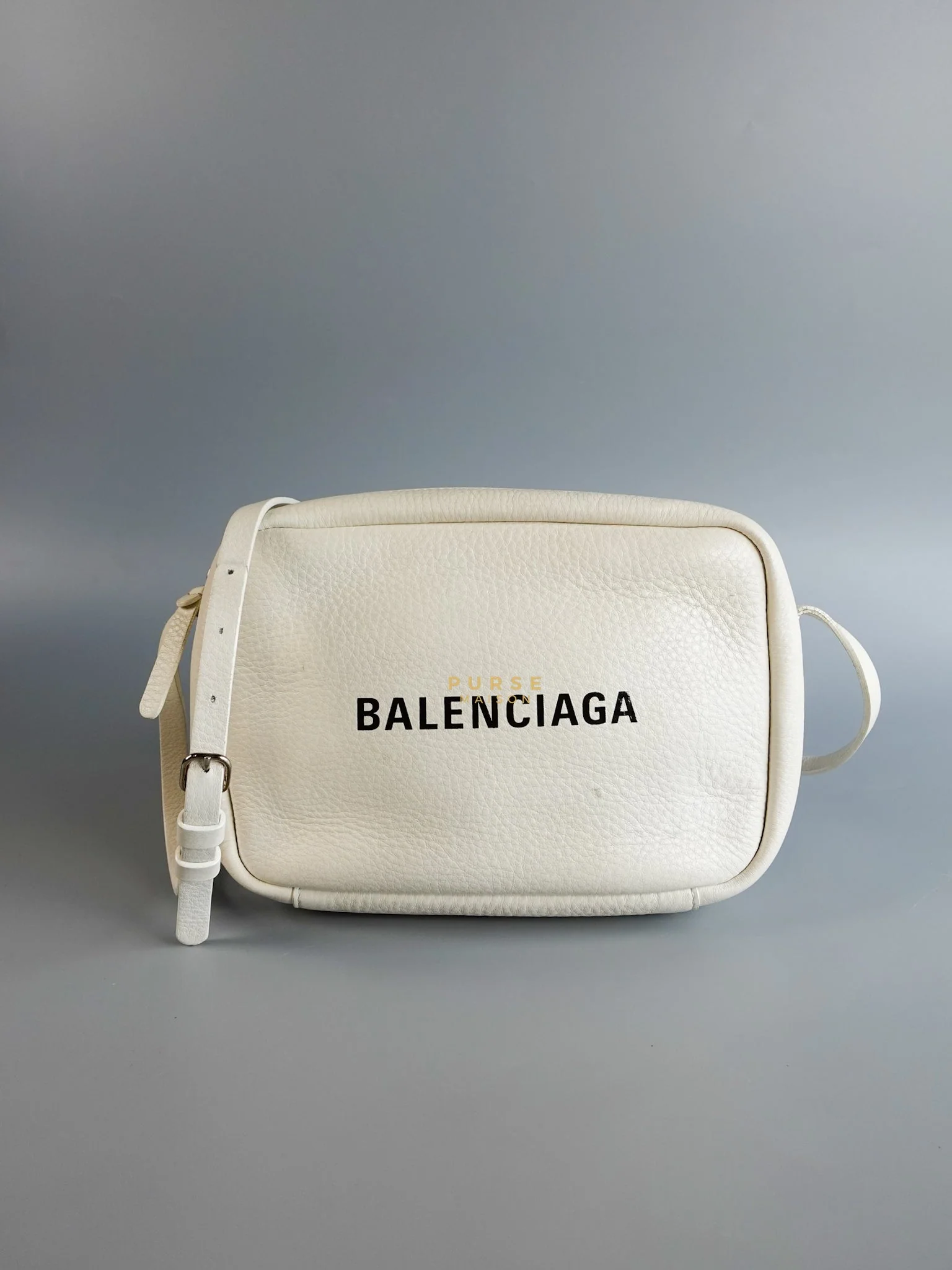 Balenciaga Camera Sling Bag in White Leather - Image 3