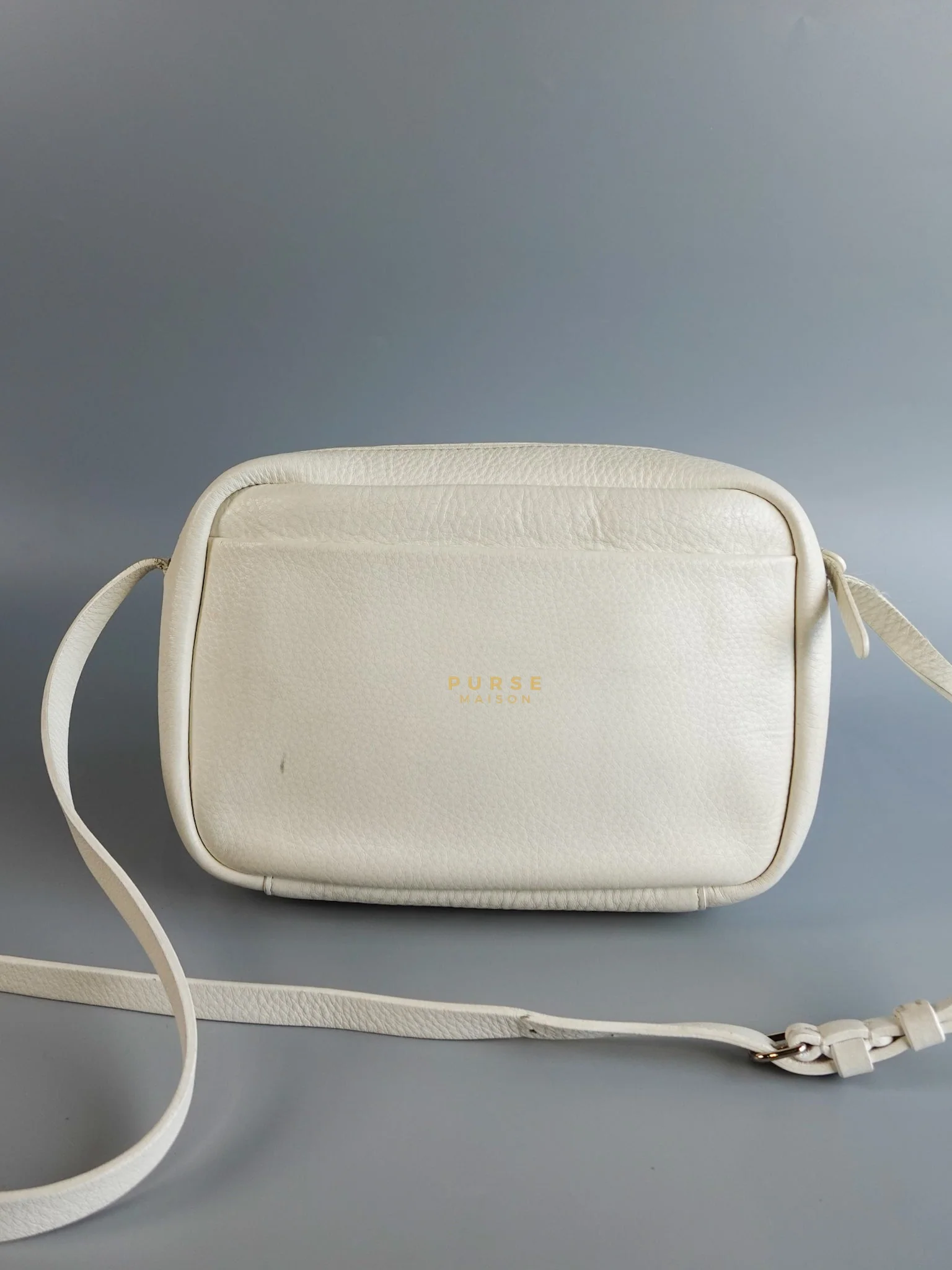Balenciaga Camera Sling Bag in White Leather - Image 6