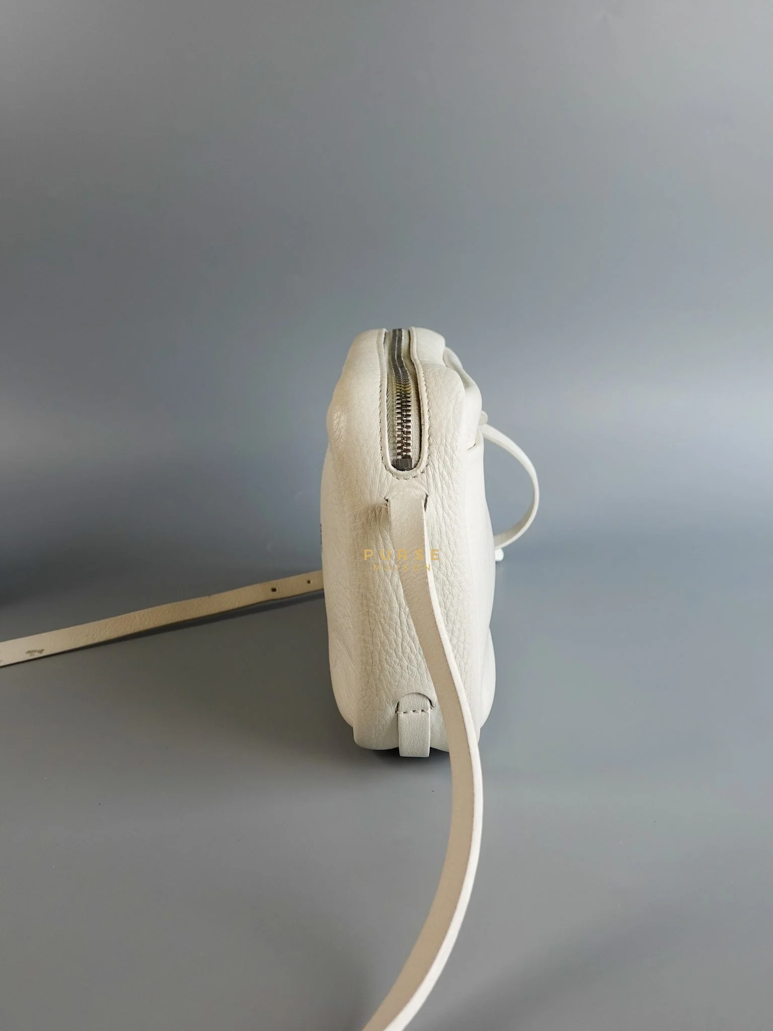 Balenciaga Camera Sling Bag in White Leather - Image 8
