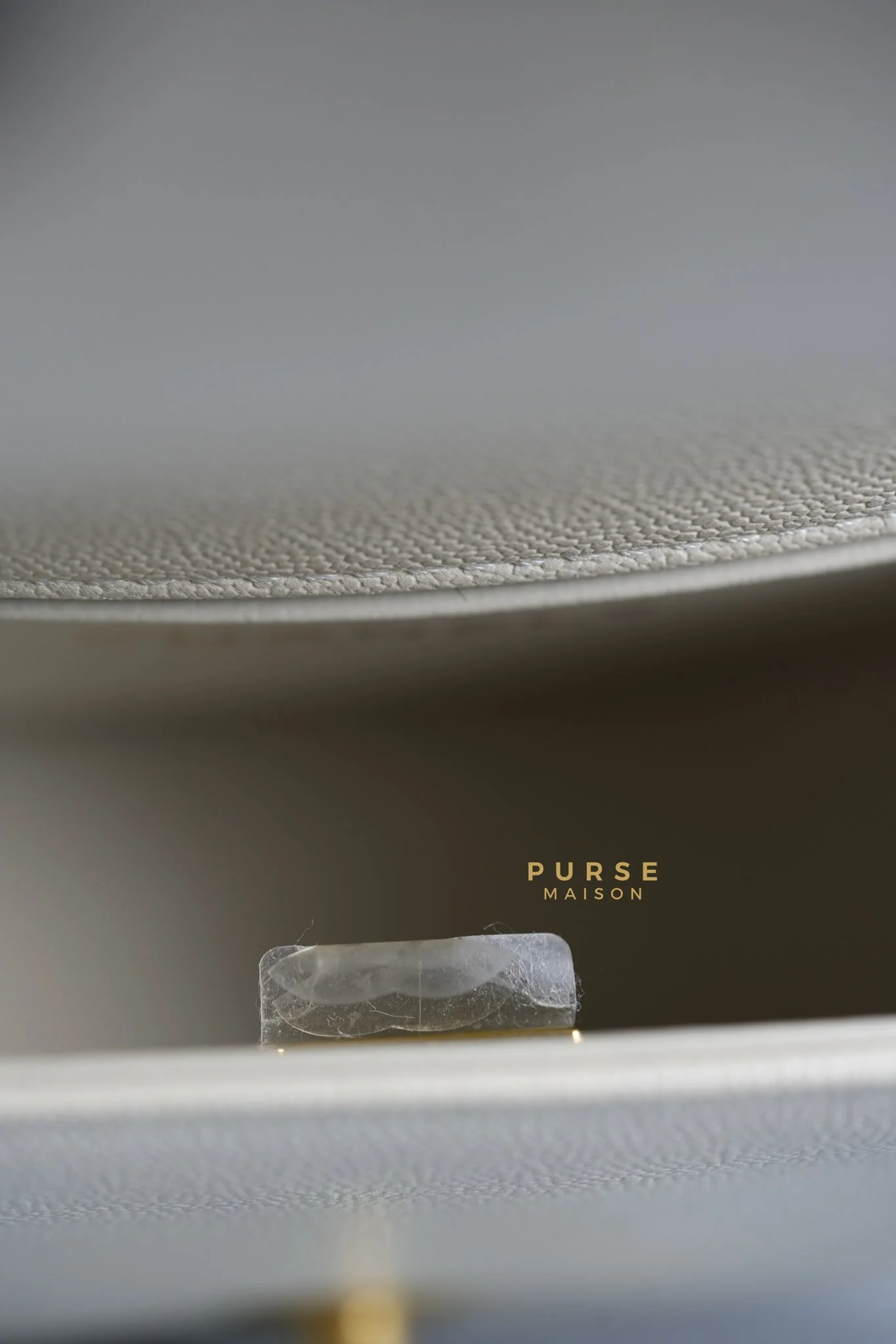 Chanel Boy Crescent Messenger Small Bag in Iridescent White Caviar & Aged Gold Hardware (Microchip) - Image 16