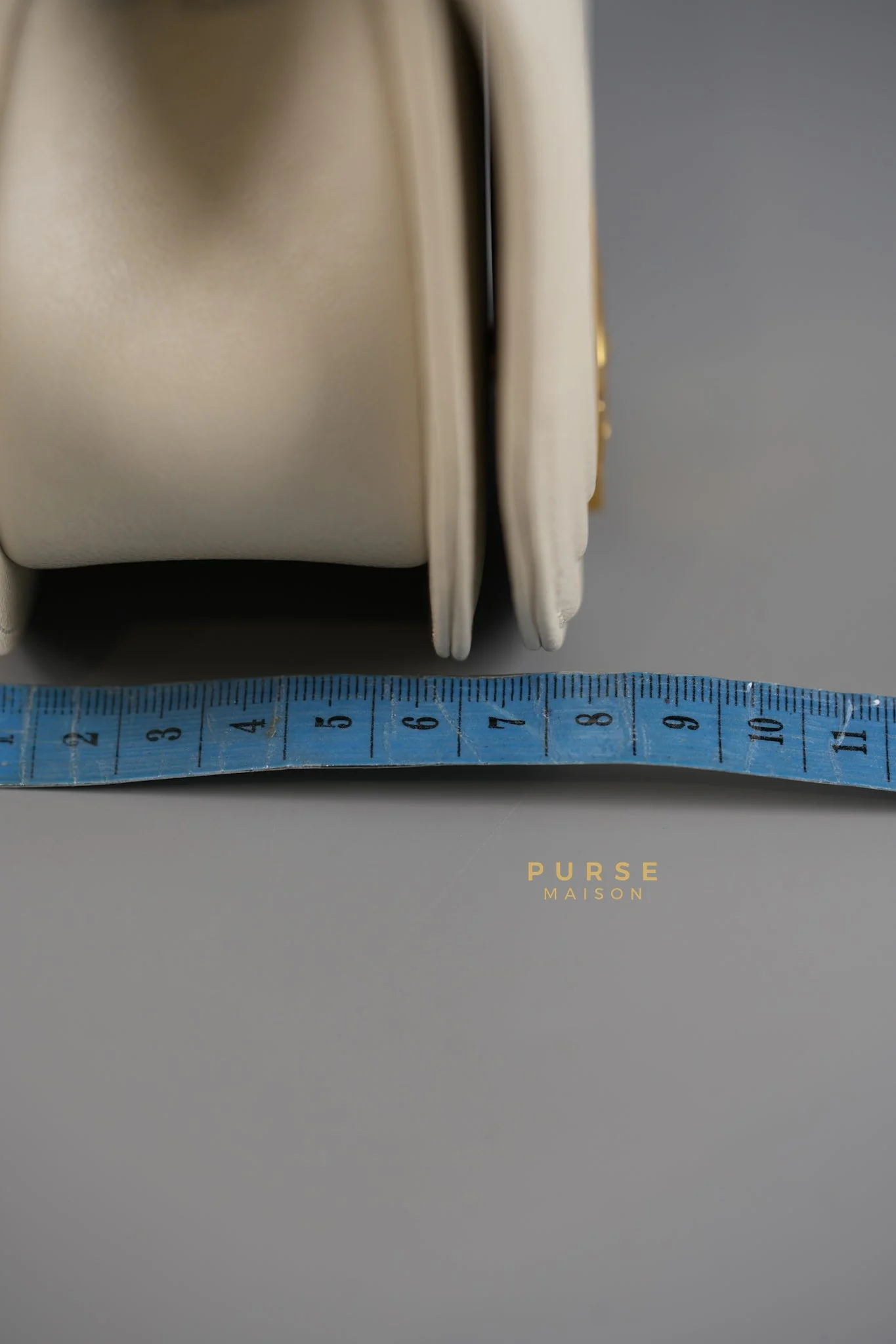 Chanel Boy Crescent Messenger Small Bag in Iridescent White Caviar & Aged Gold Hardware (Microchip) - Image 23