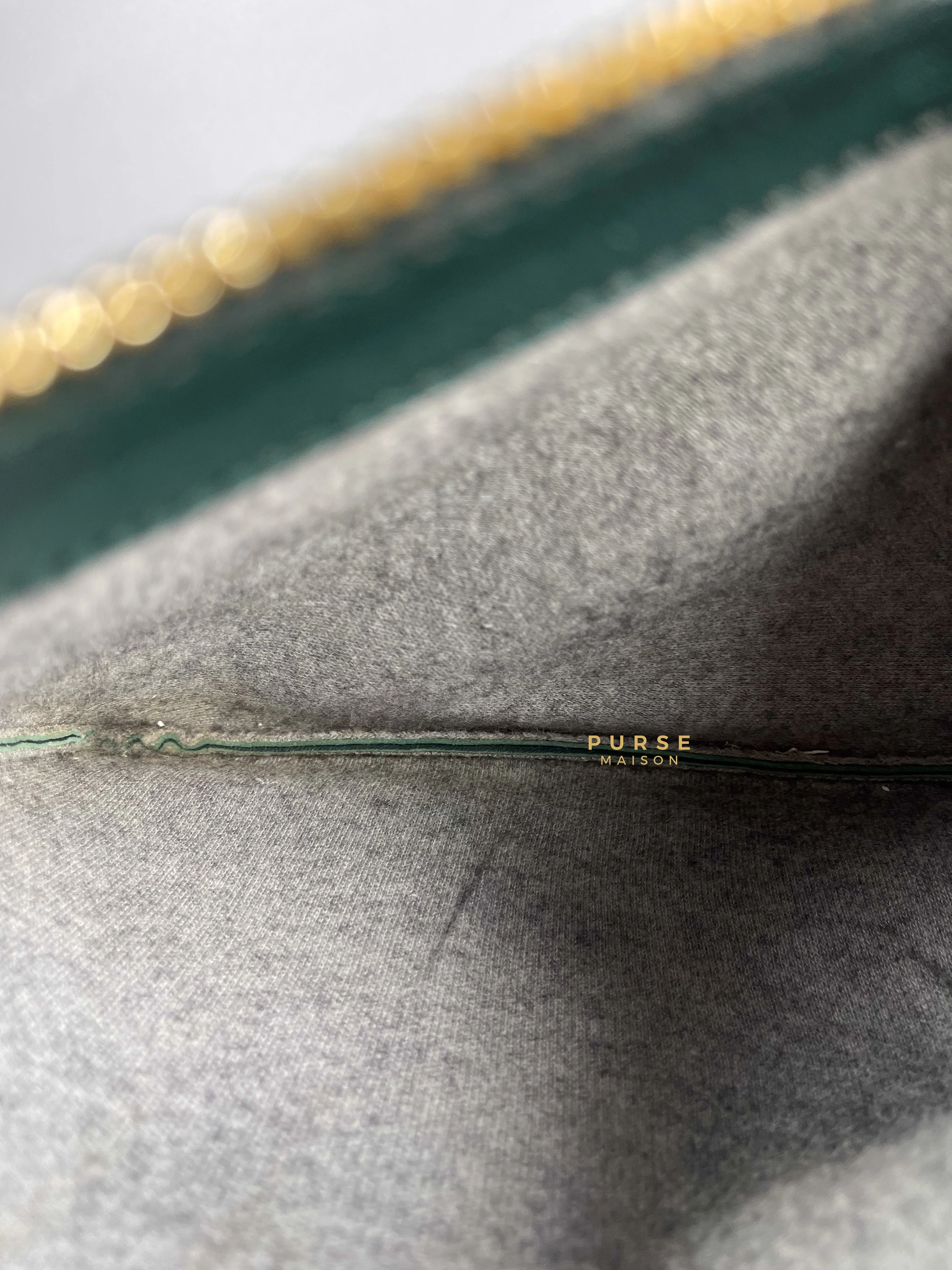 Celine Celine Lambskin Trio Crossbody Bag Dark Green - Image 14
