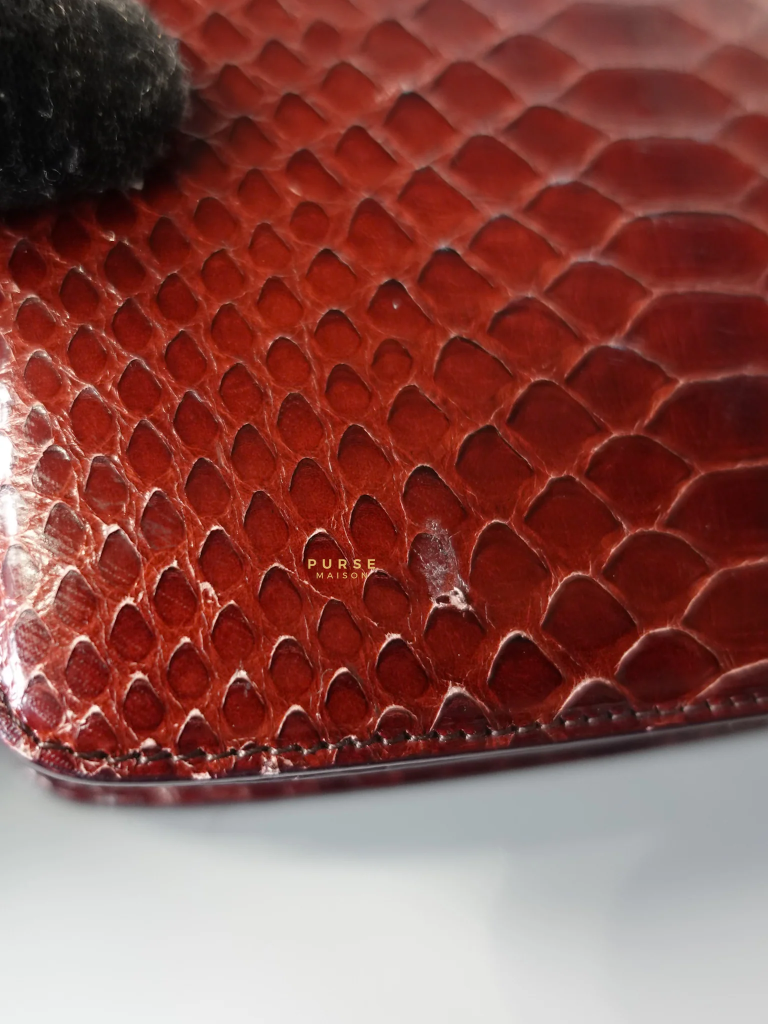 Celine Classic Box Maroon Python Mini Shoulder Bag - Image 24