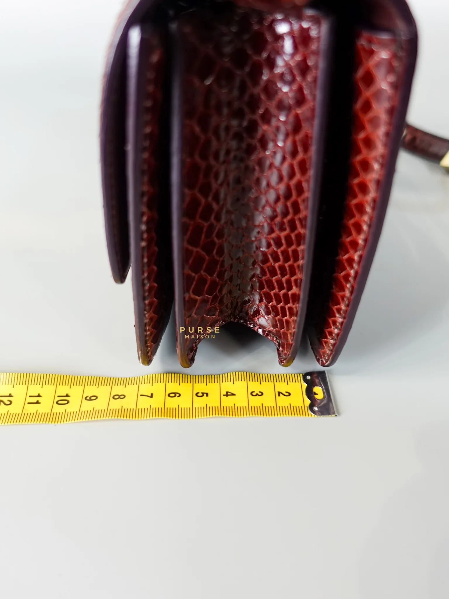Celine Classic Box Maroon Python Mini Shoulder Bag - Image 30