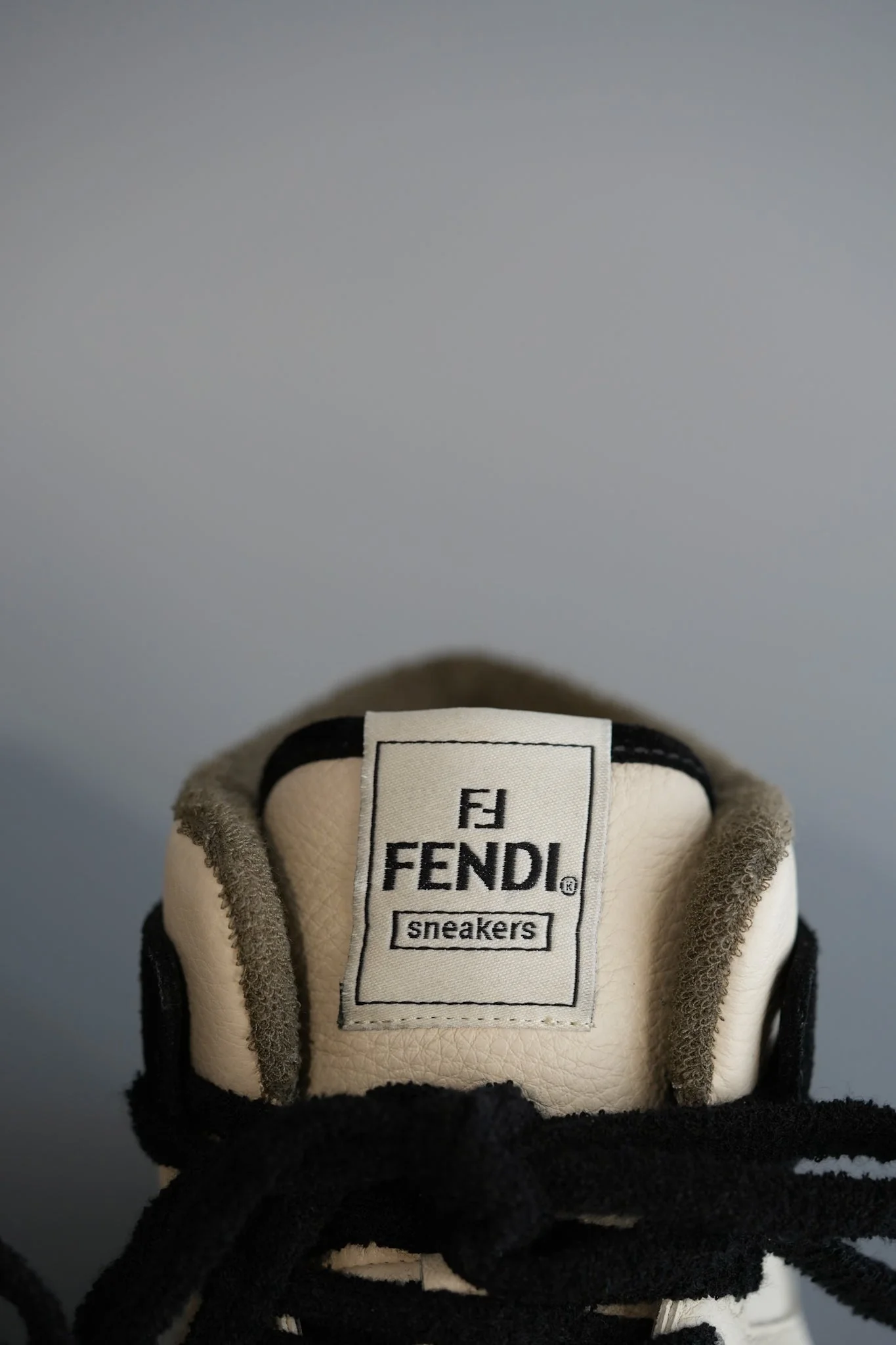 Fendi Match Mid Cut White Leather Sneakers - Image 4
