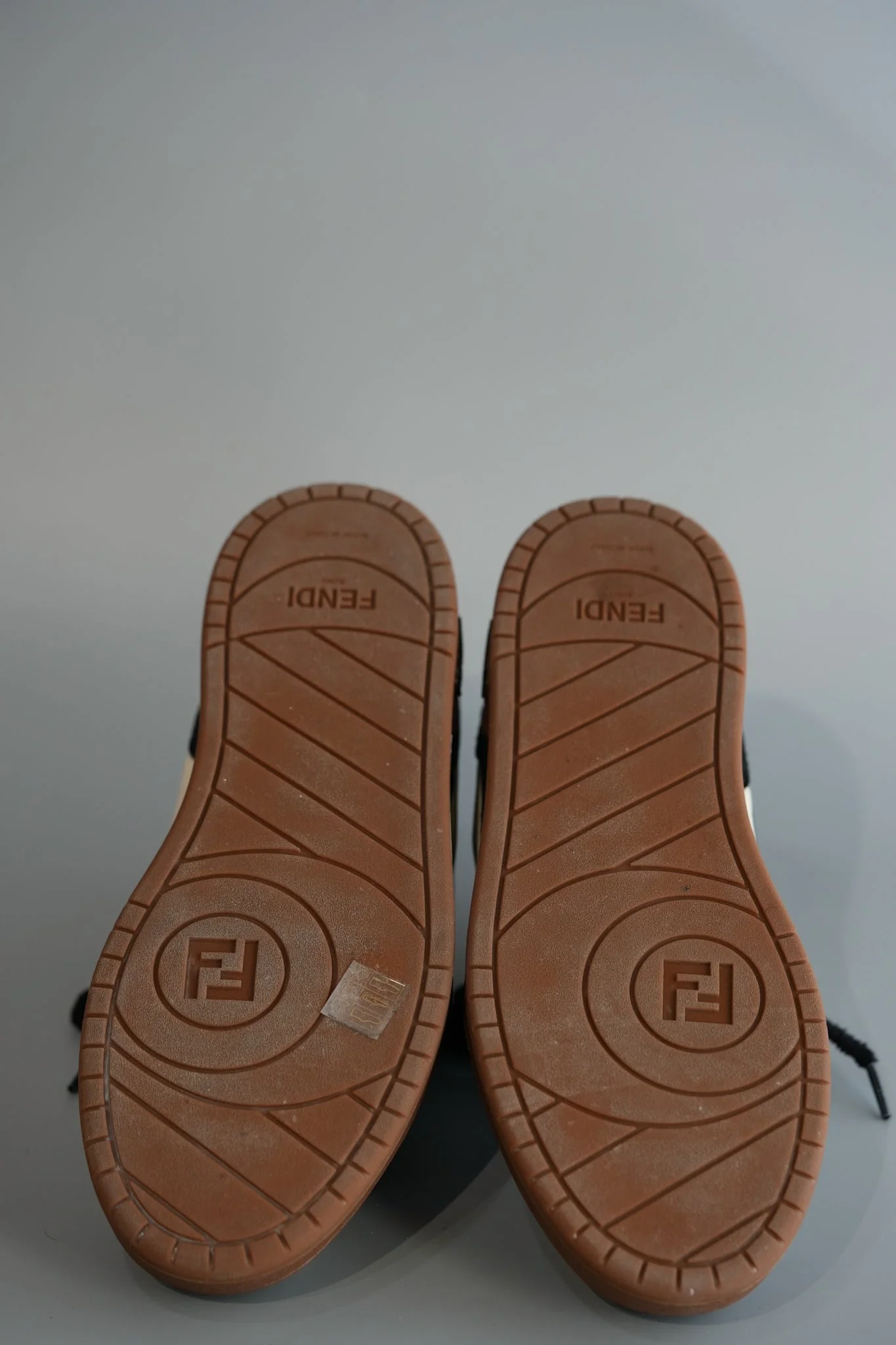 Fendi Match Mid Cut White Leather Sneakers - Image 5