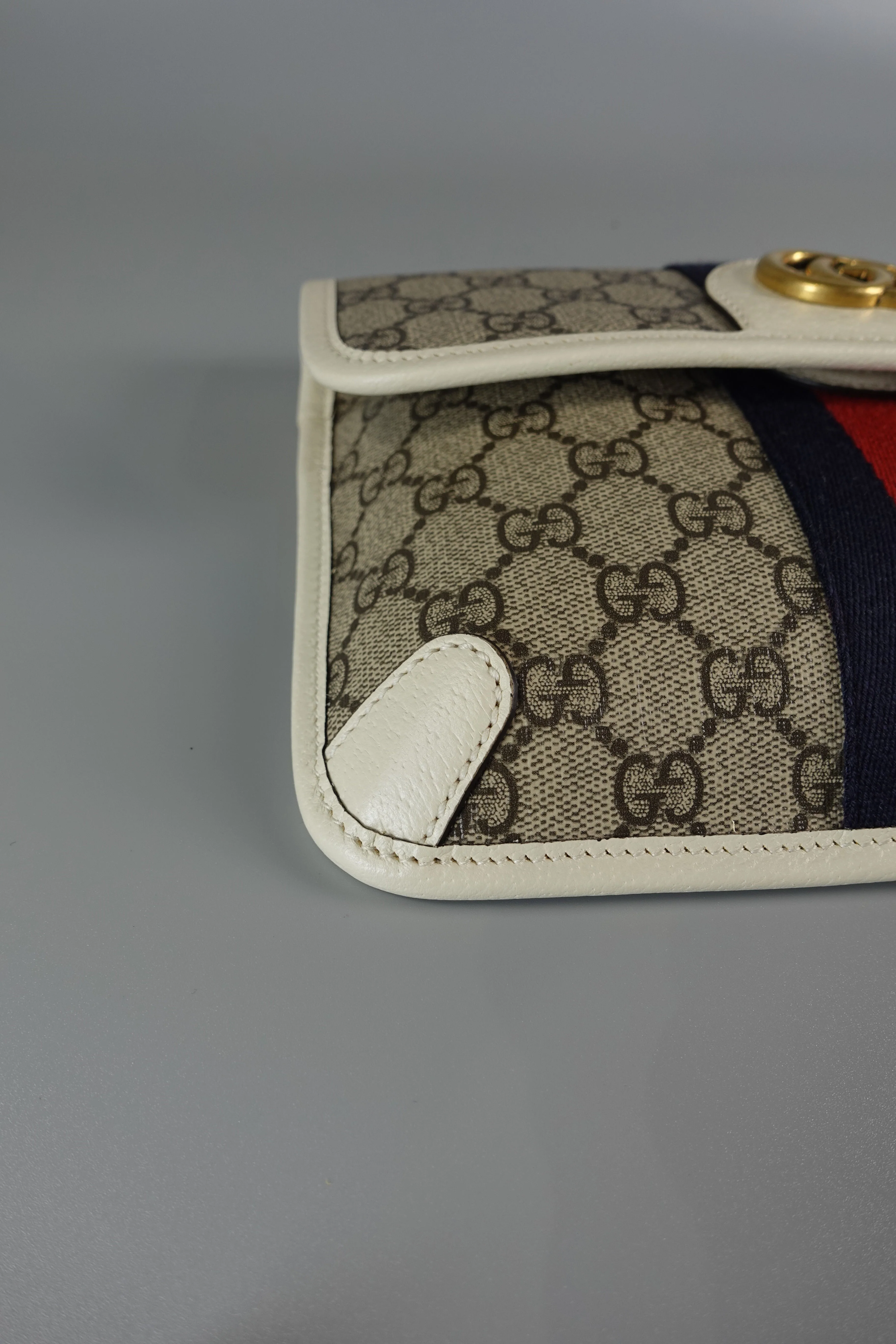 Gucci GG Supreme Web Canvas White Ophidia Belt Bag - Image 11