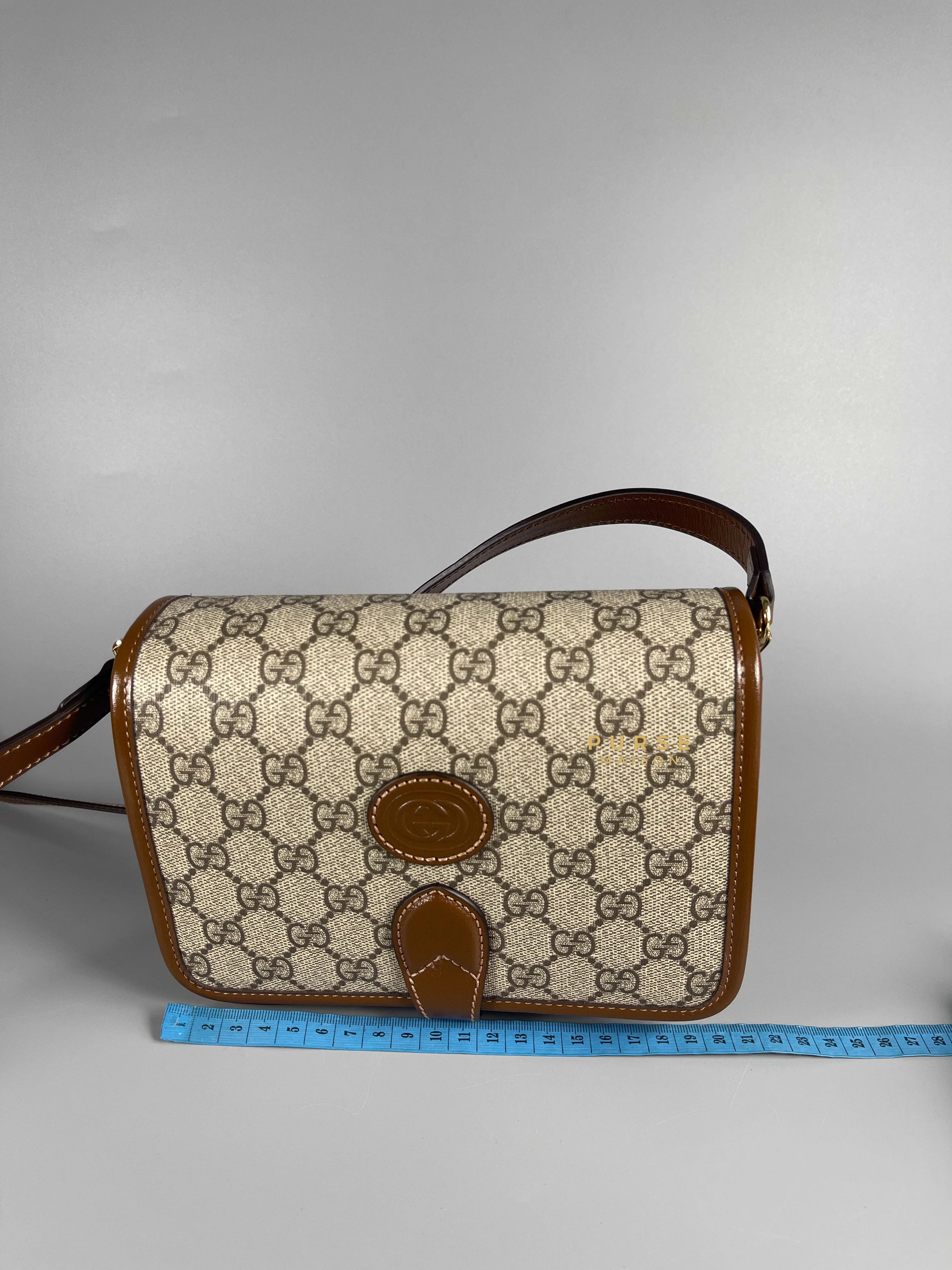 Gucci Gucci GG Supreme Azalea Calfskin Mini Retro Interlocking G Flap For Men - Image 23