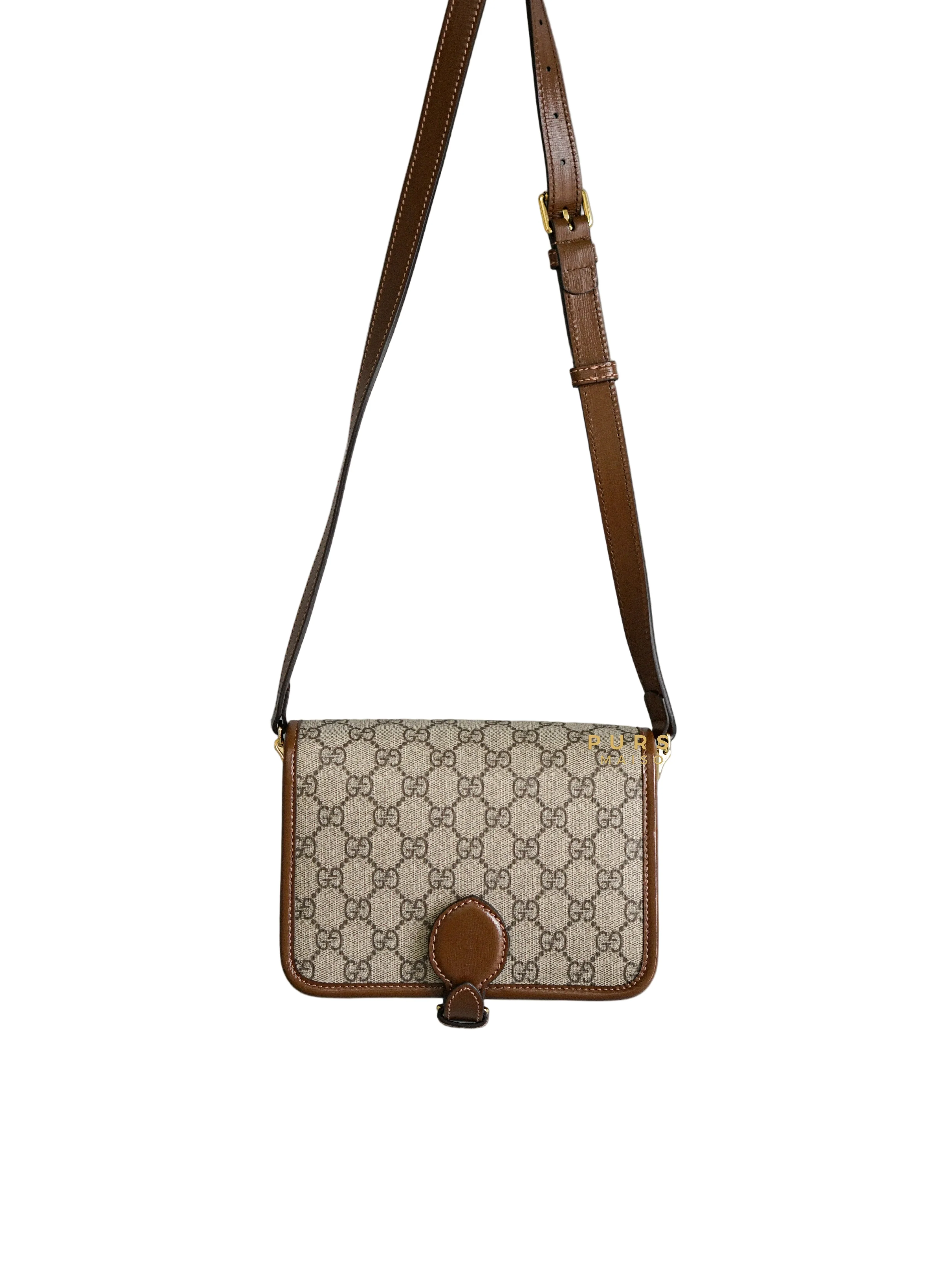 Gucci Gucci GG Supreme Azalea Calfskin Mini Retro Interlocking G Flap For Men - Image 3