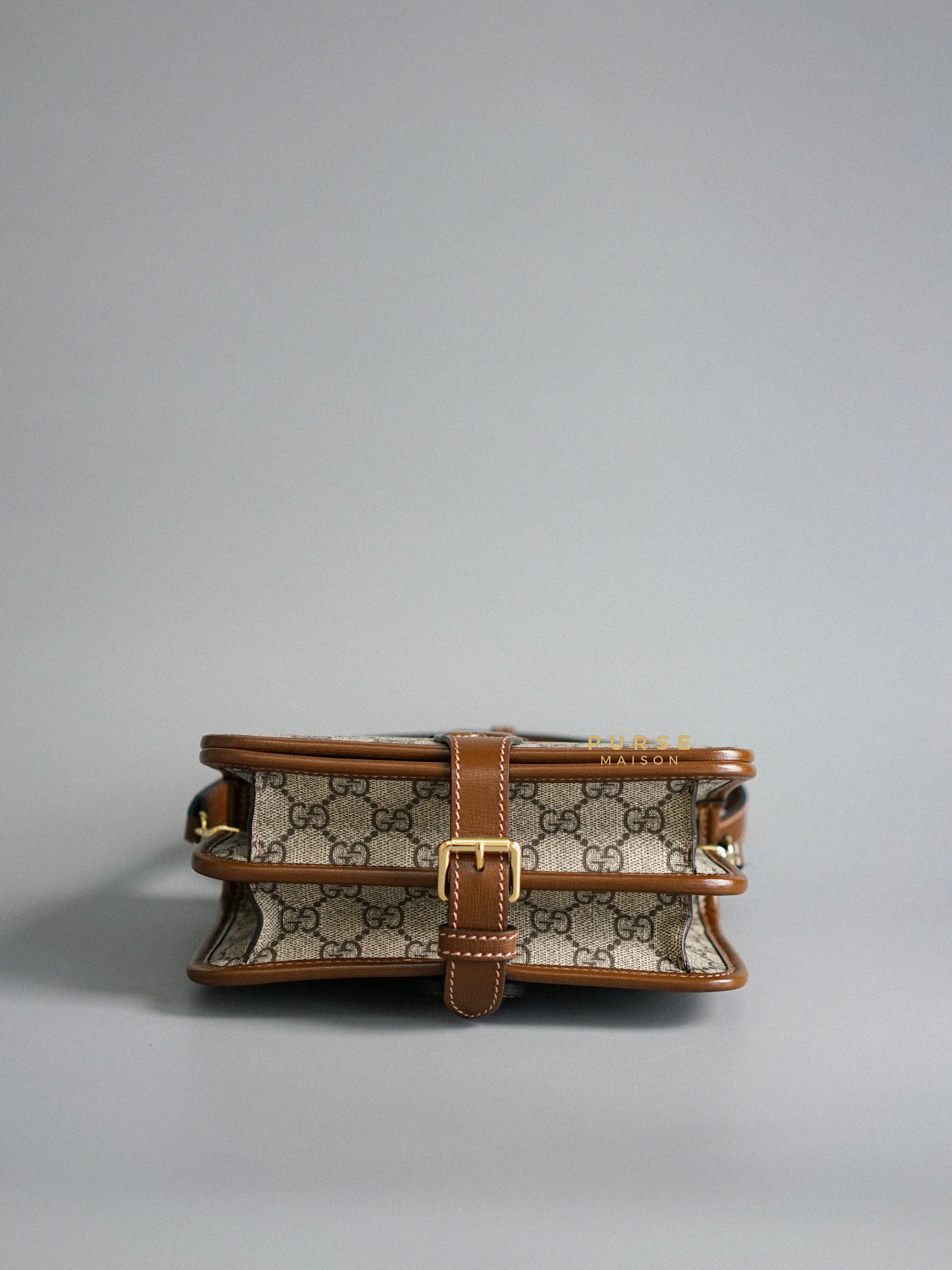 Gucci Gucci GG Supreme Azalea Calfskin Mini Retro Interlocking G Flap For Men - Image 4