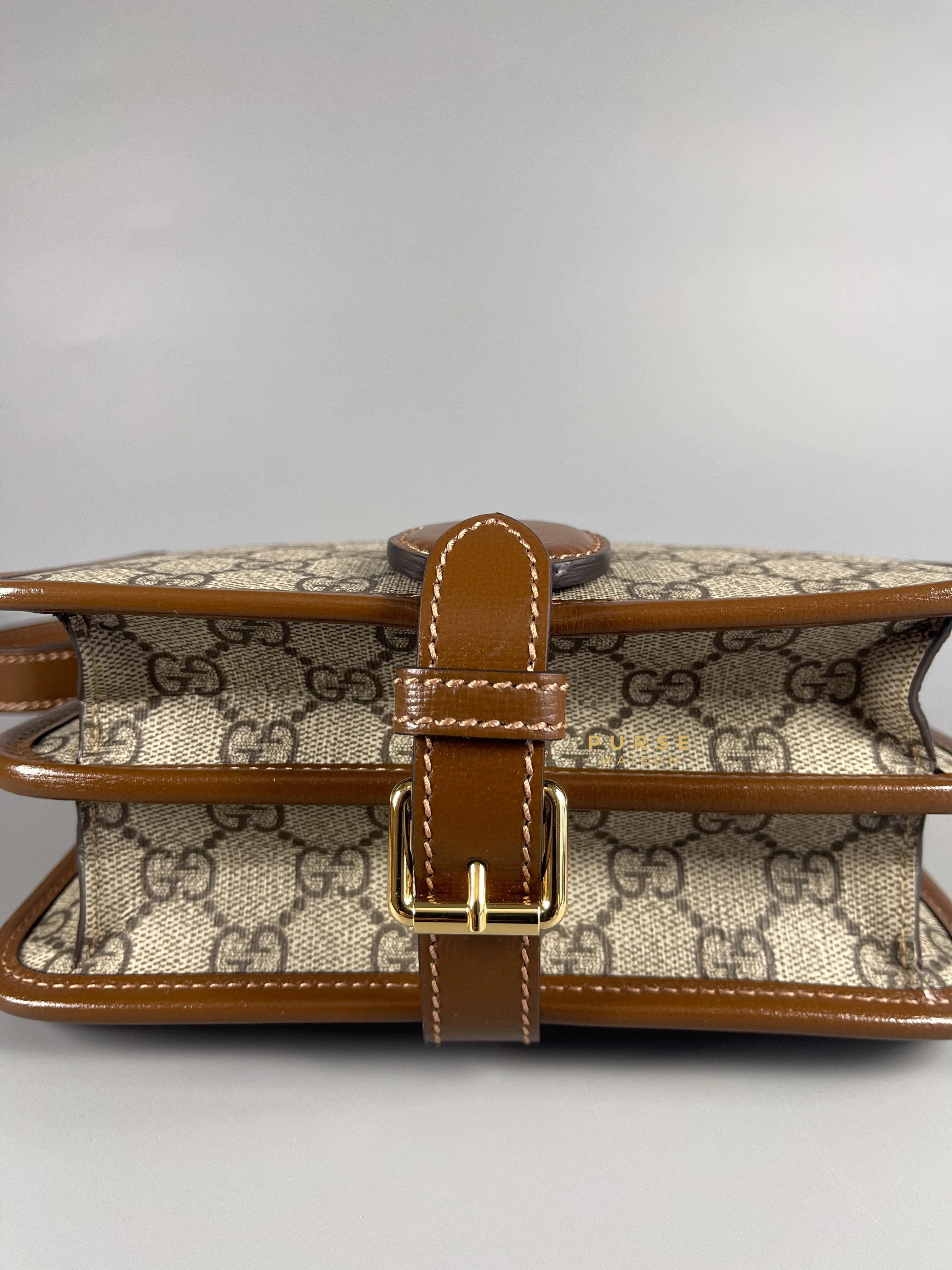 Gucci Gucci GG Supreme Azalea Calfskin Mini Retro Interlocking G Flap For Men - Image 5