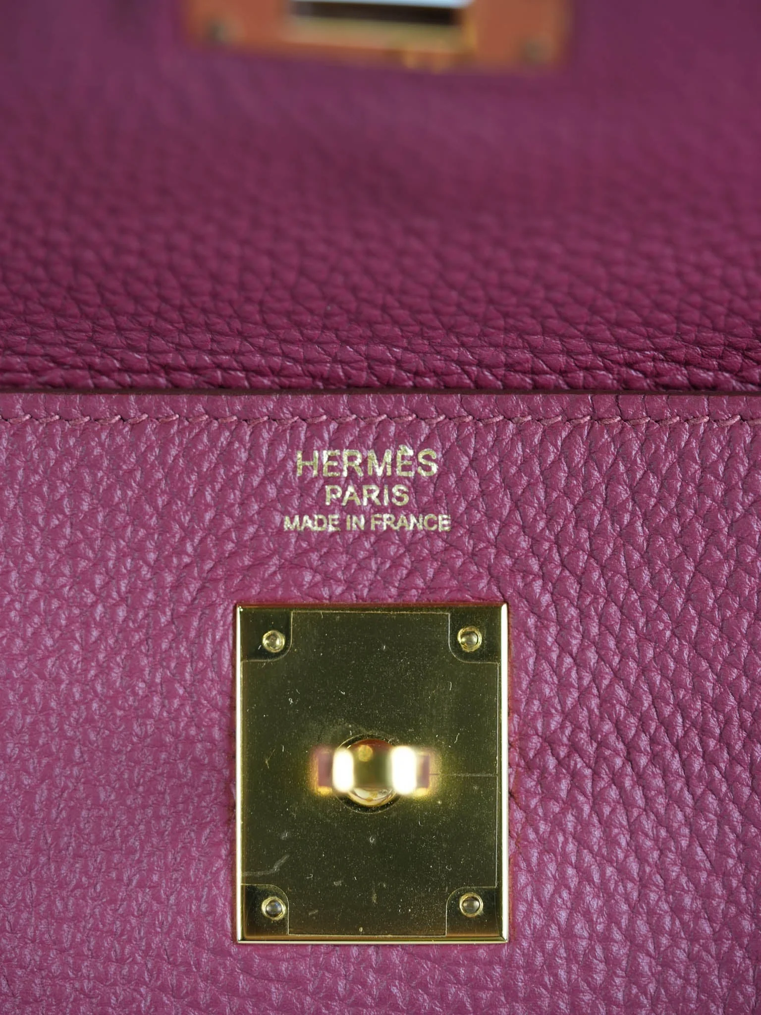 Hermes Kelly 32 Rubis Veau Togo Leather Gold Hardware Stamp T (2015) - Image 20