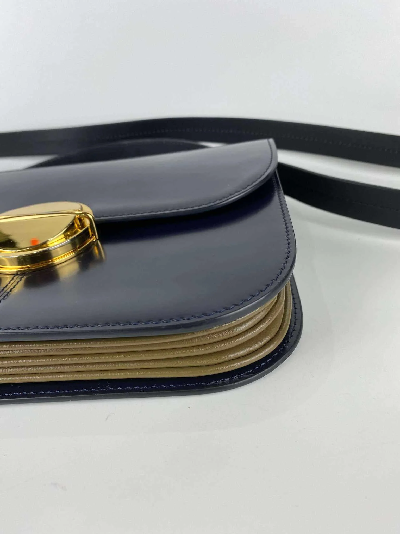 Marni Marni Glossy Calfskin Tuk navy blue - Image 10