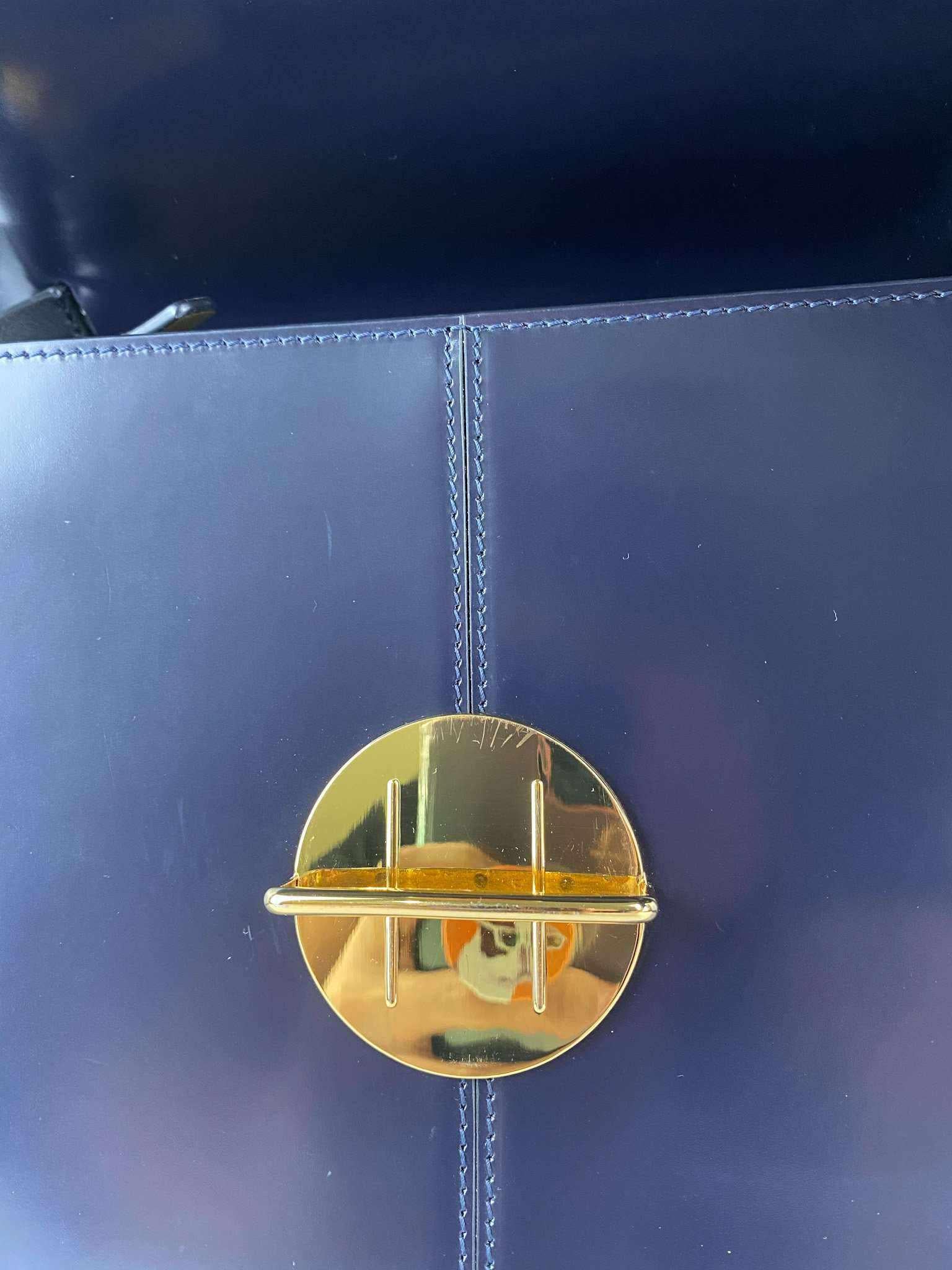 Marni Marni Glossy Calfskin Tuk navy blue - Image 18
