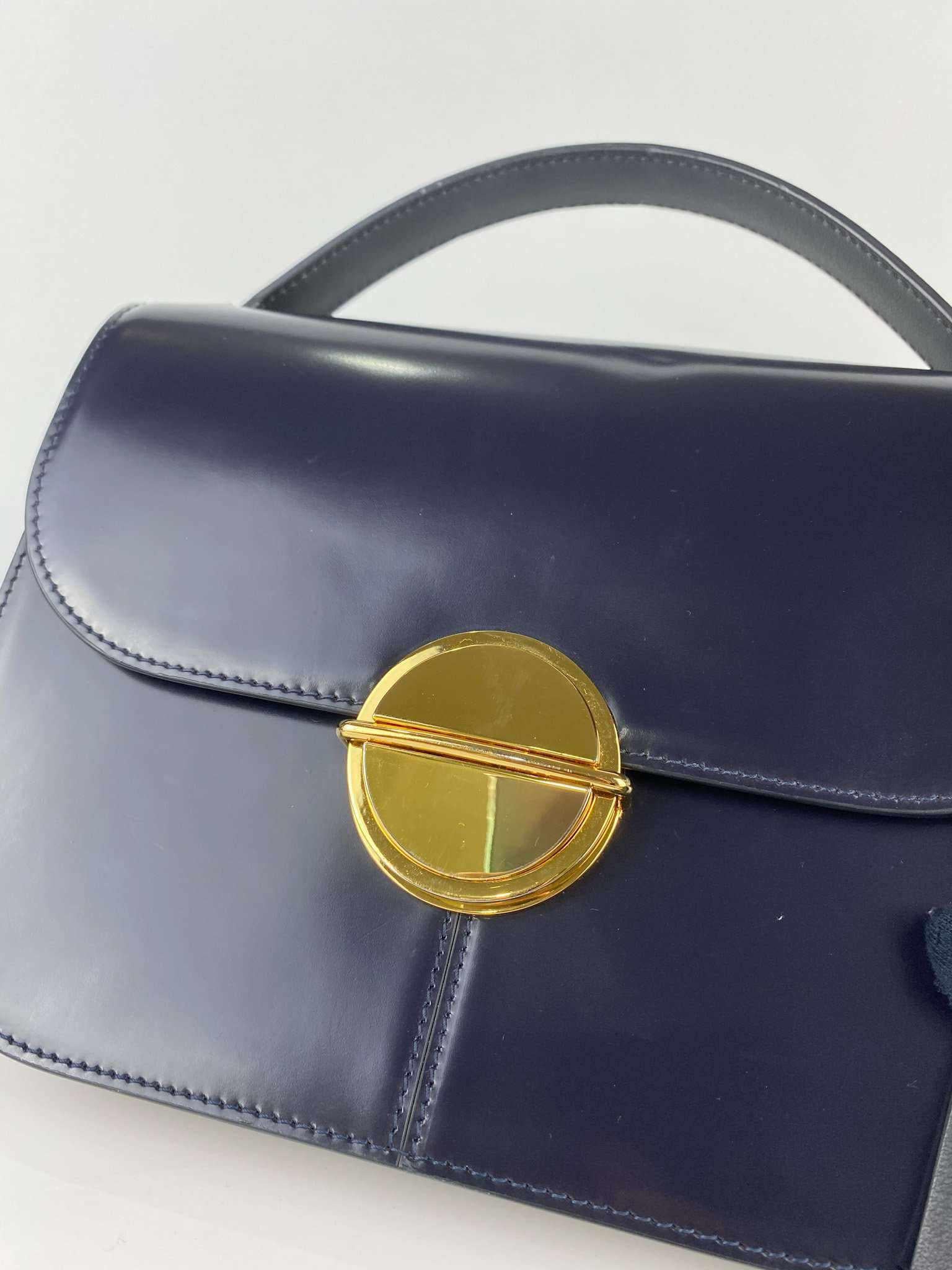 Marni Marni Glossy Calfskin Tuk navy blue - Image 6