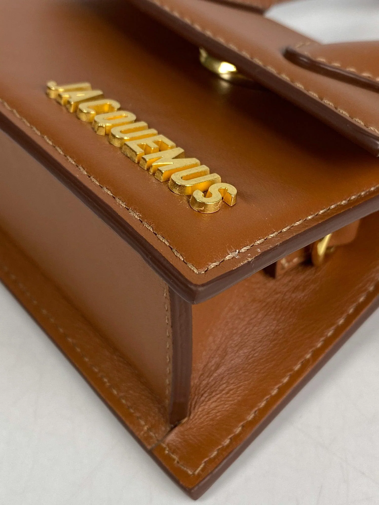 Jacquemus Jacquemus Le Chiquito Y Brown Mini Bag in Gold Hardware - Image 11