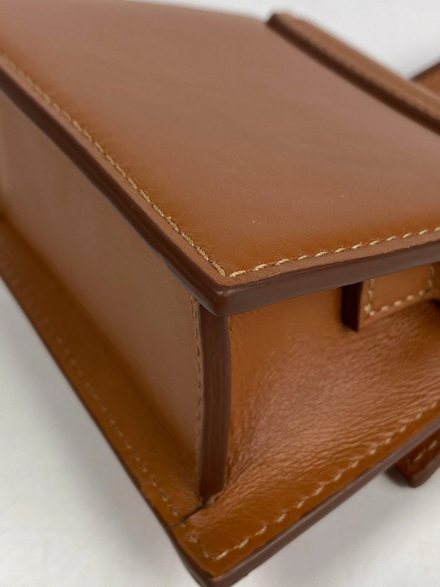 Jacquemus Jacquemus Le Chiquito Y Brown Mini Bag in Gold Hardware - Image 12