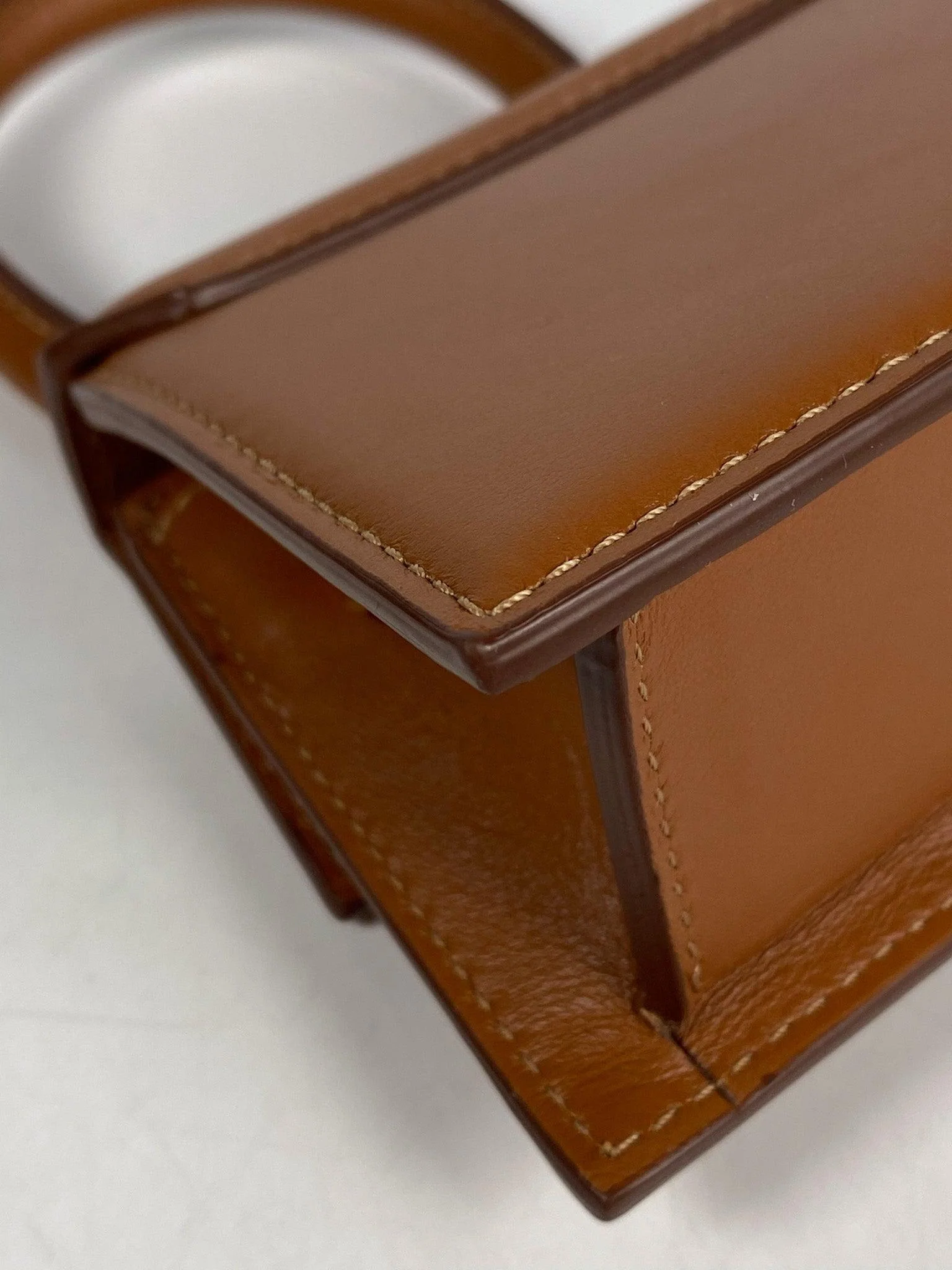 Jacquemus Jacquemus Le Chiquito Y Brown Mini Bag in Gold Hardware - Image 14