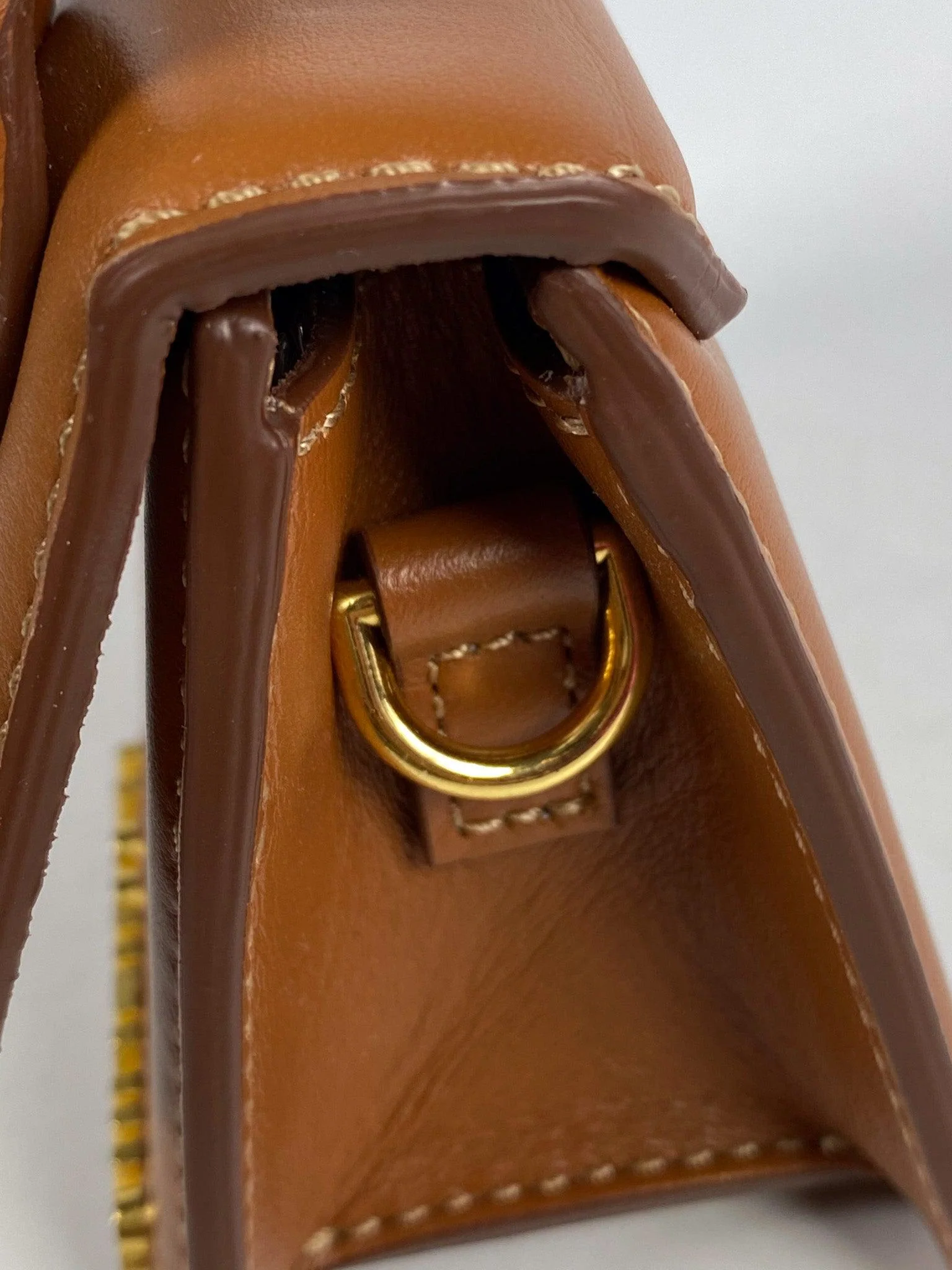 Jacquemus Jacquemus Le Chiquito Y Brown Mini Bag in Gold Hardware - Image 16