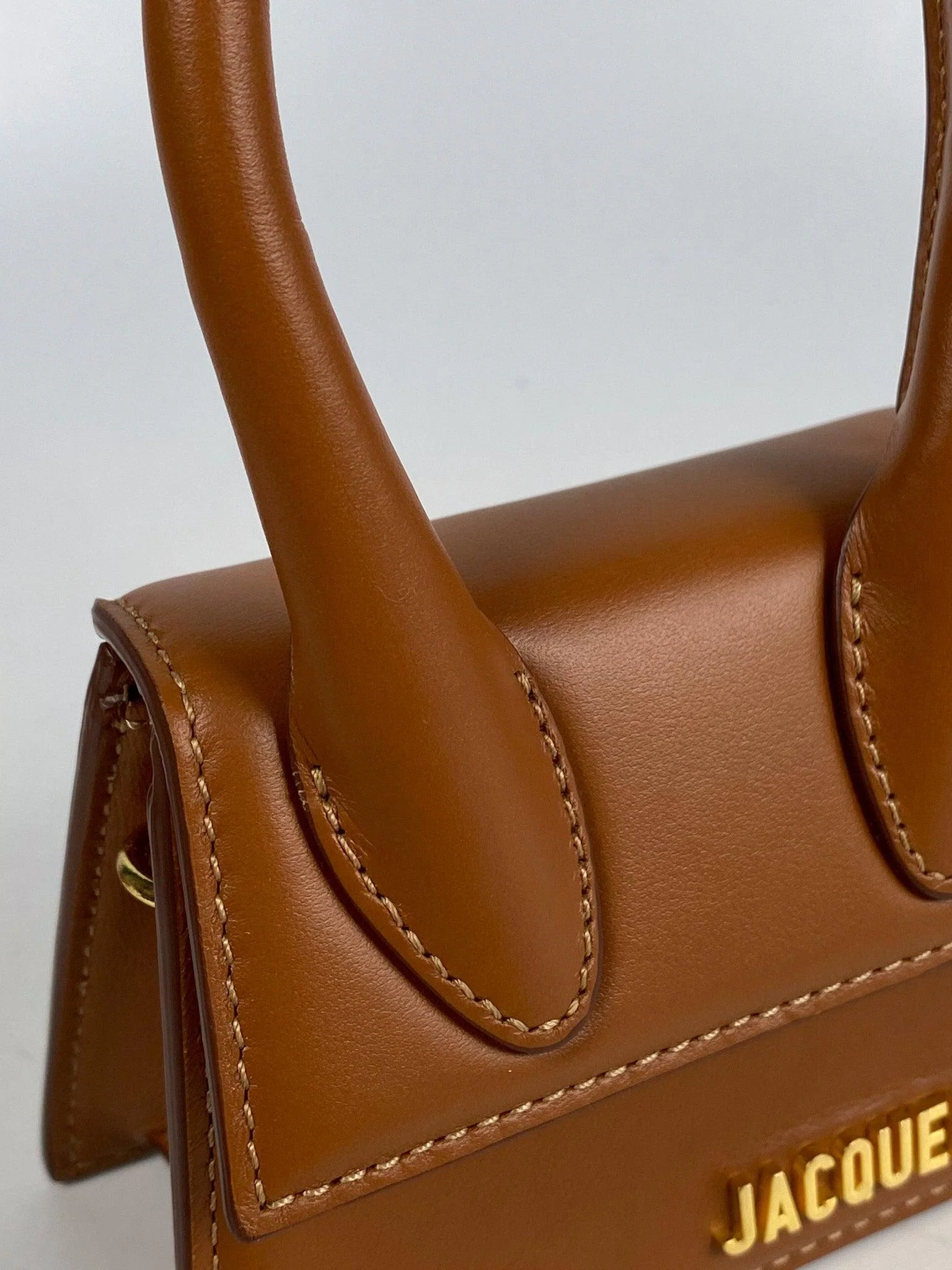 Jacquemus Jacquemus Le Chiquito Y Brown Mini Bag in Gold Hardware - Image 18