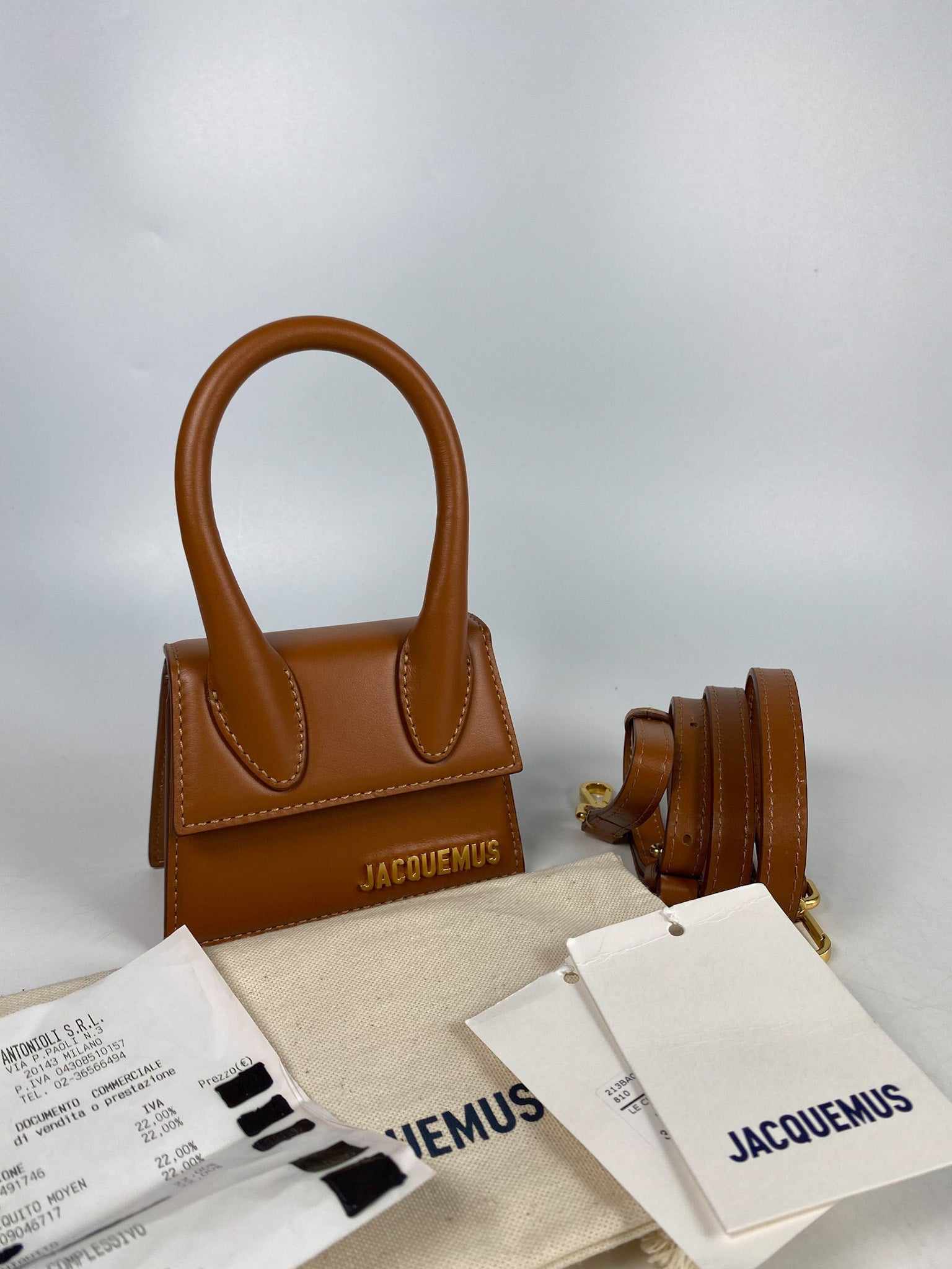 Jacquemus Jacquemus Le Chiquito Y Brown Mini Bag in Gold Hardware - Image 25
