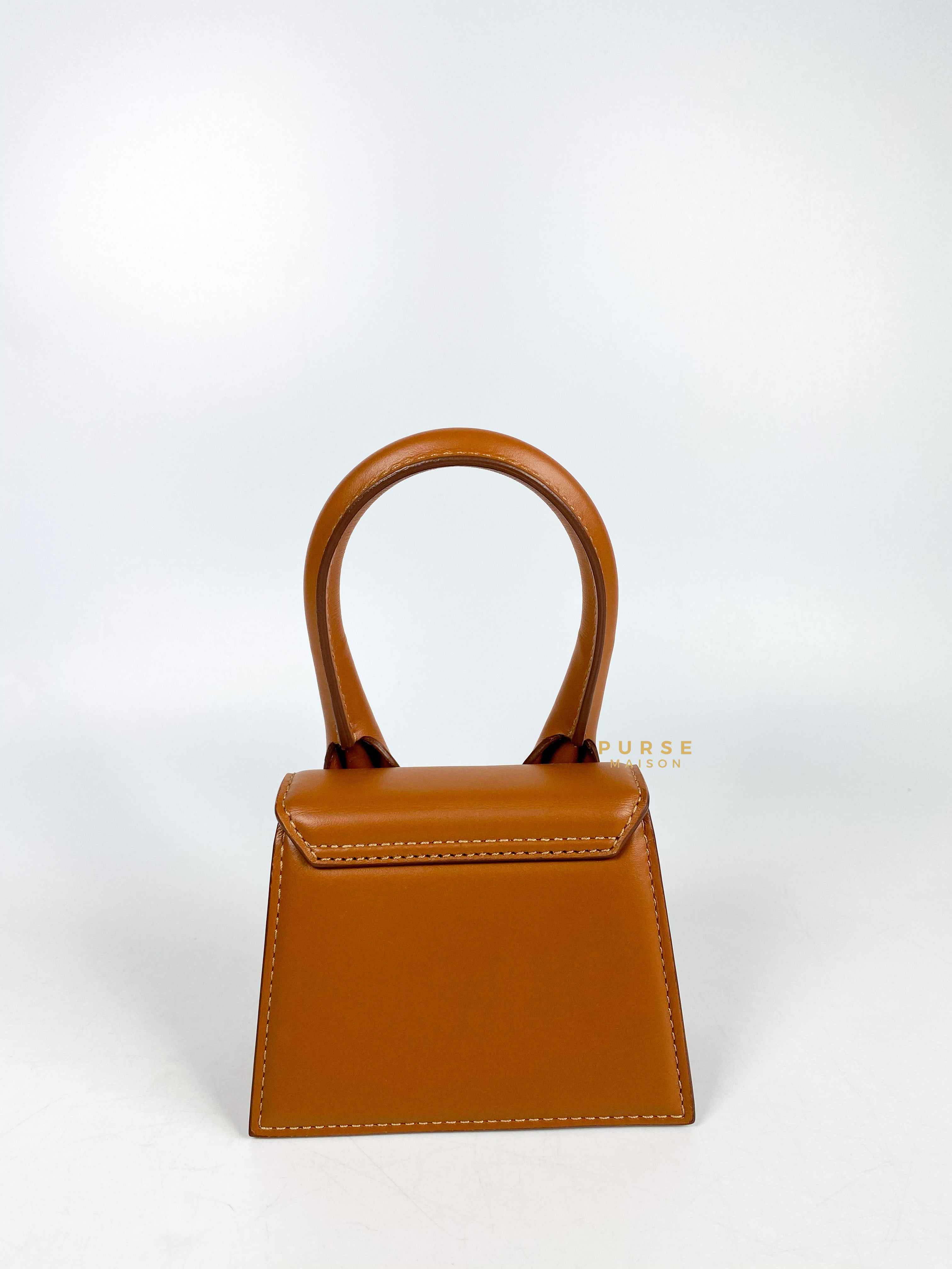 Jacquemus Jacquemus Le Chiquito Y Brown Mini Bag in Gold Hardware - Image 5