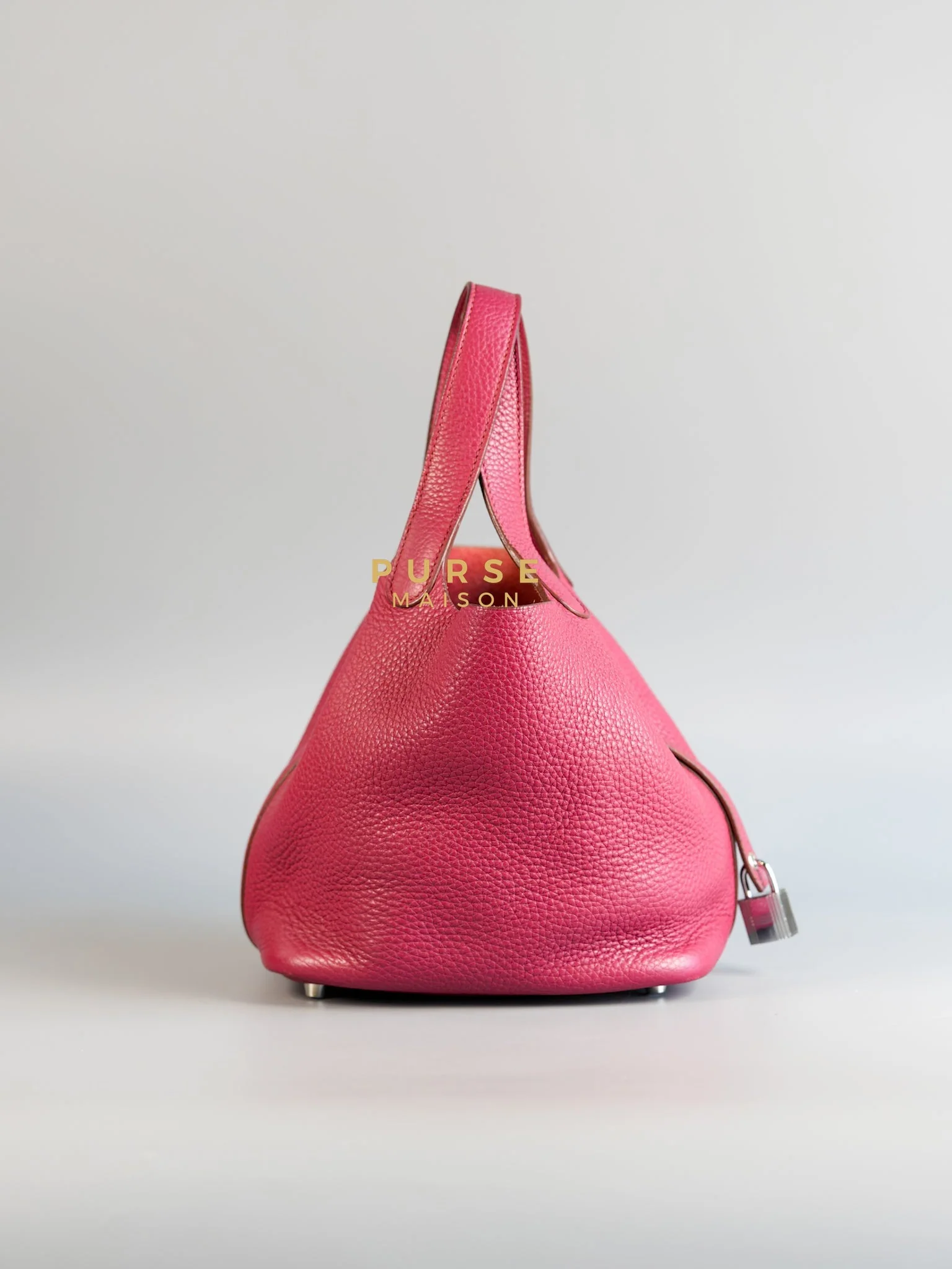 Hermes Picotin 18 in Rouge Grenat Clemence and Palladium Hardware Stamp Square R (2014) - Image 5