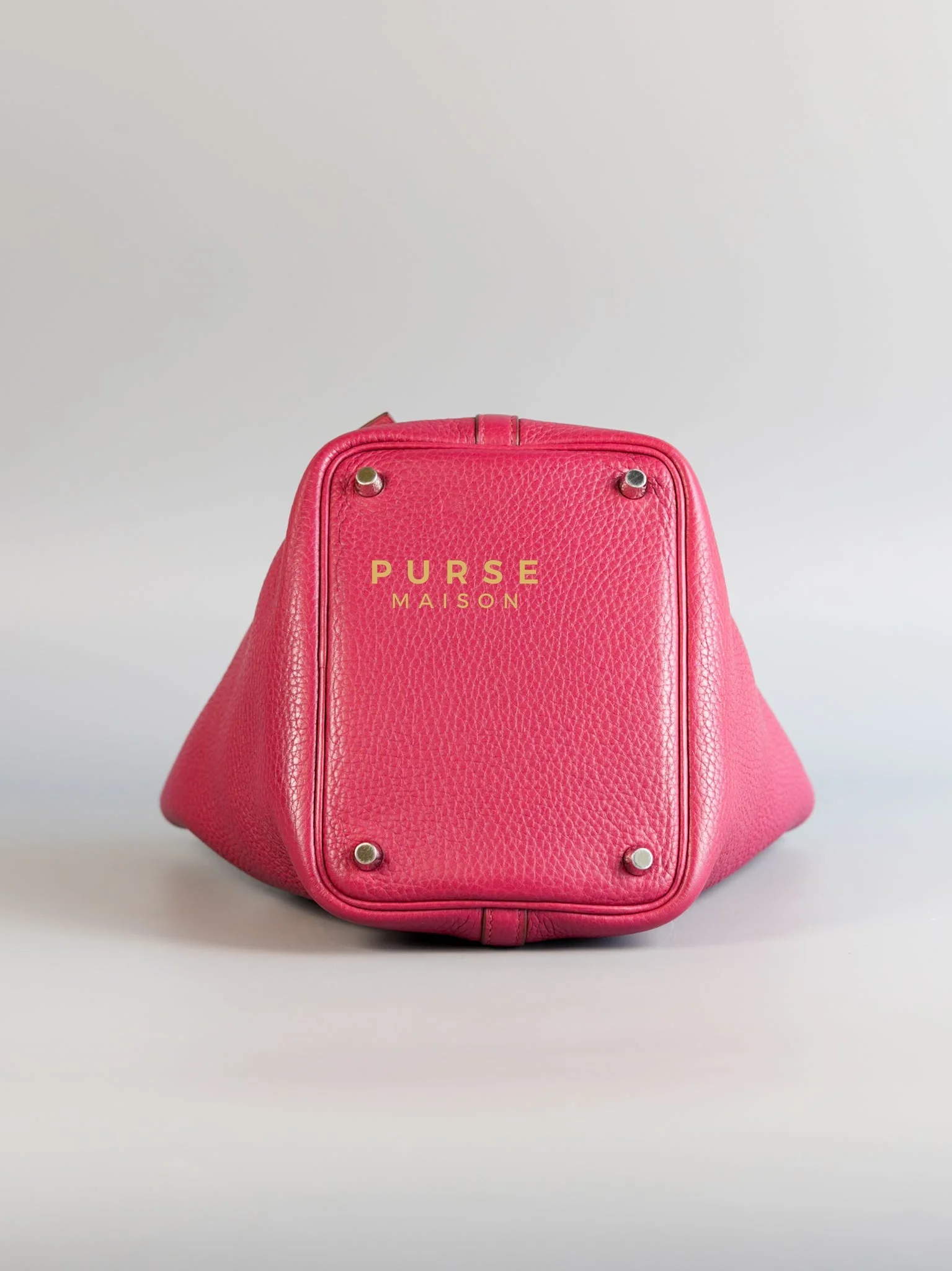 Hermes Picotin 18 in Rouge Grenat Clemence and Palladium Hardware Stamp Square R (2014) - Image 7