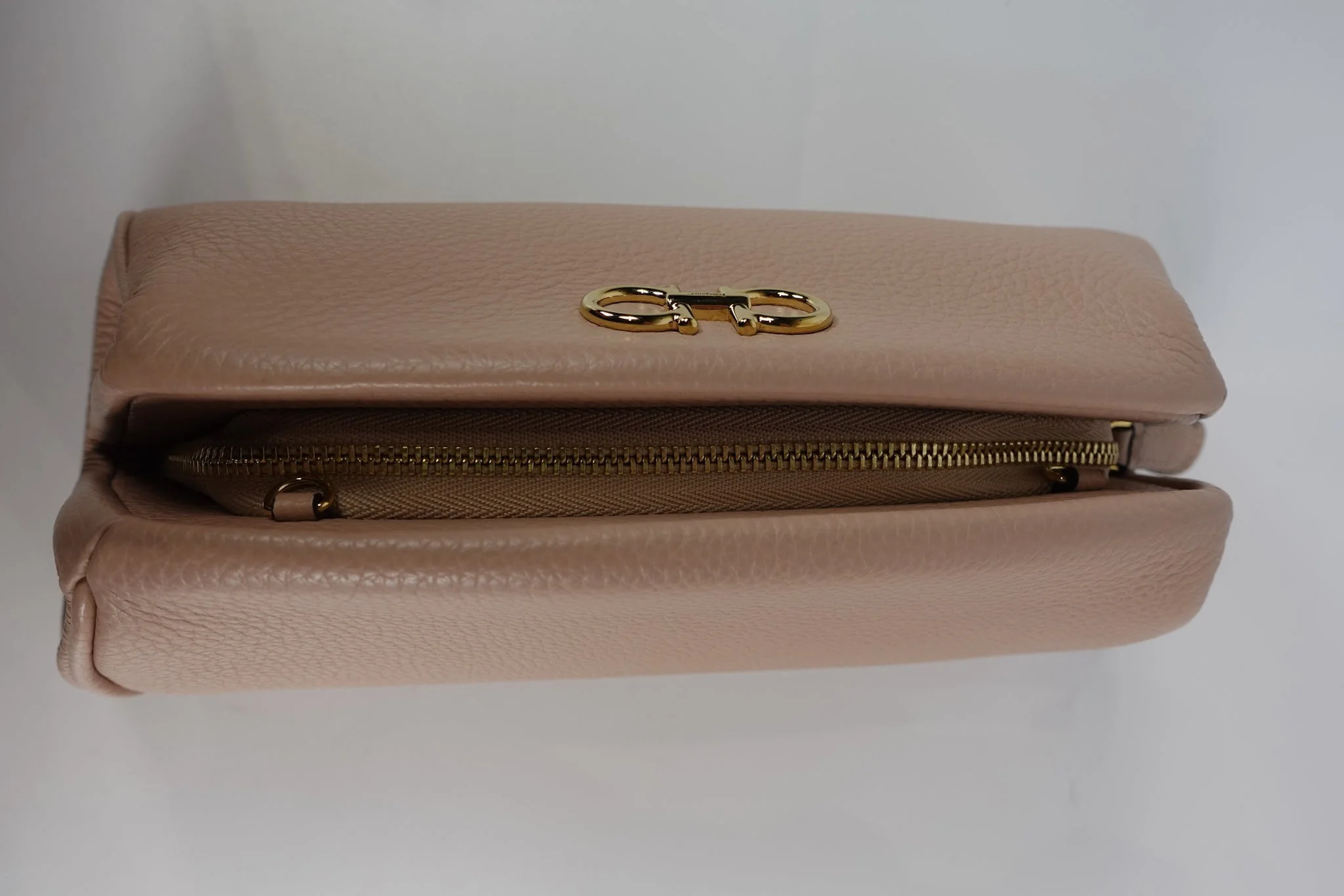 Salvatore Ferragamo Gancini Calfskin Leather Mini Crossbody Bag in Pink - Image 18