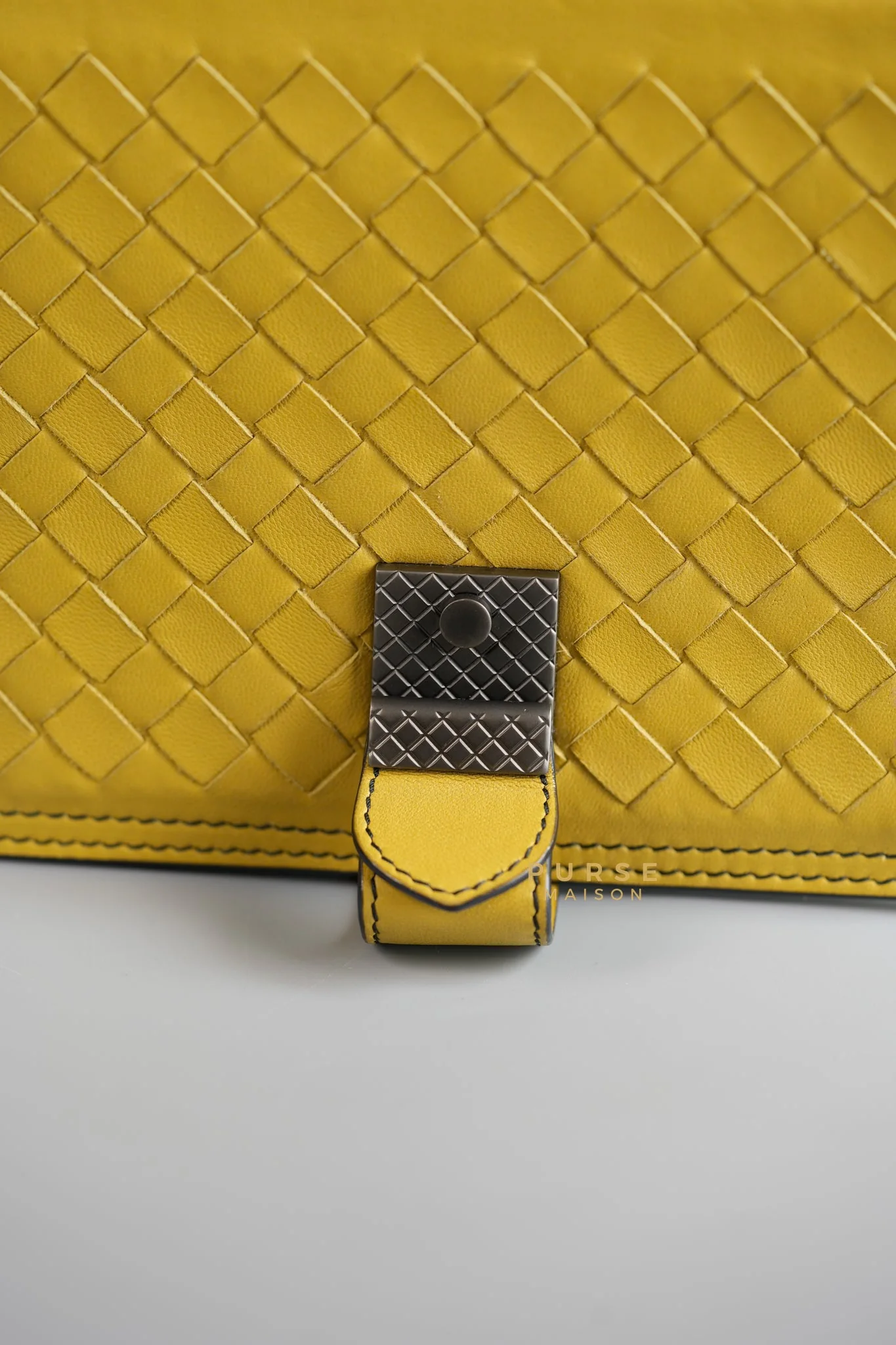 Bottega Veneta Mini Runway in Yellow Intrecciato Leather Shoulder Bag - Image 11