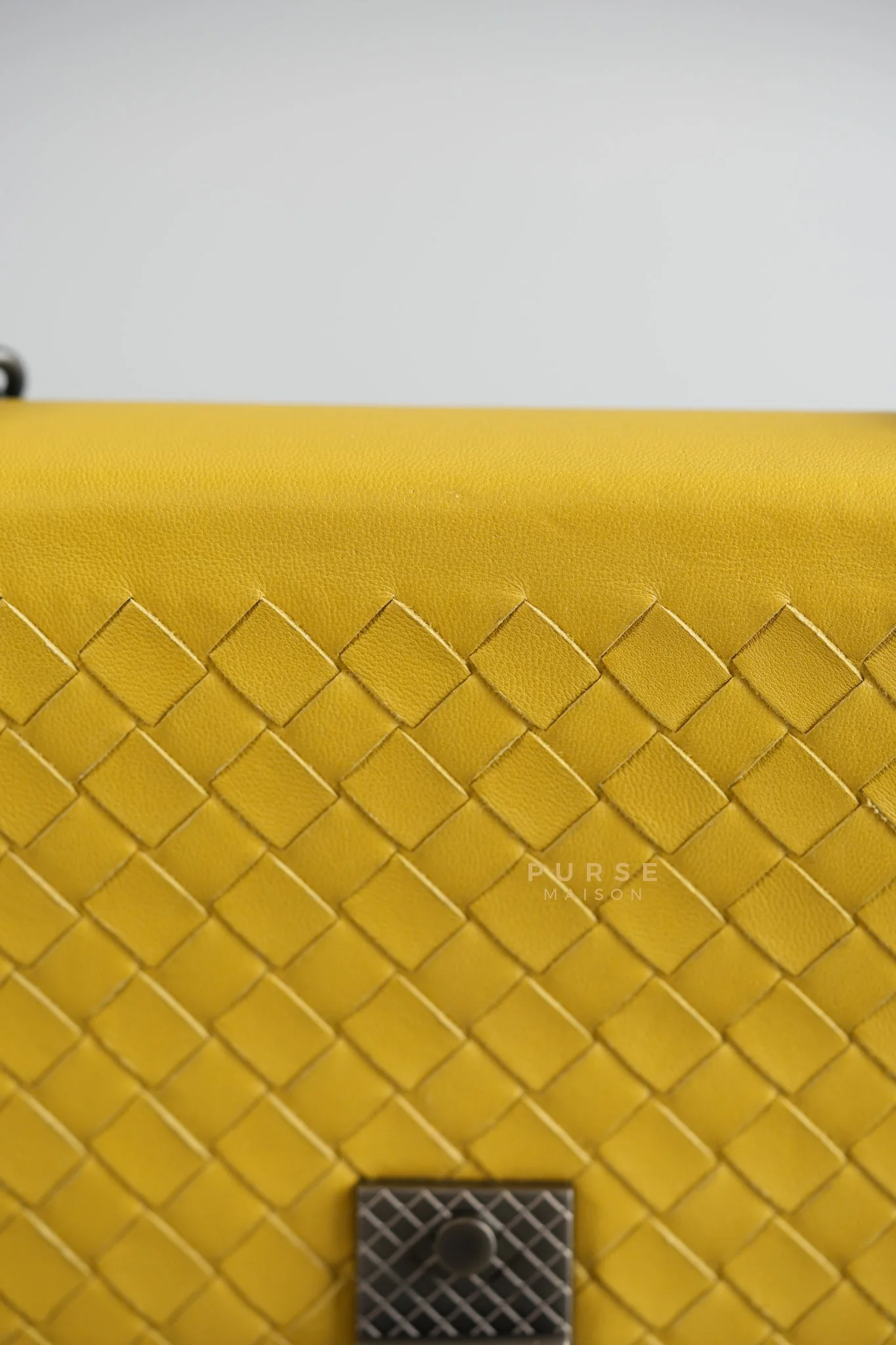 Bottega Veneta Mini Runway in Yellow Intrecciato Leather Shoulder Bag - Image 14