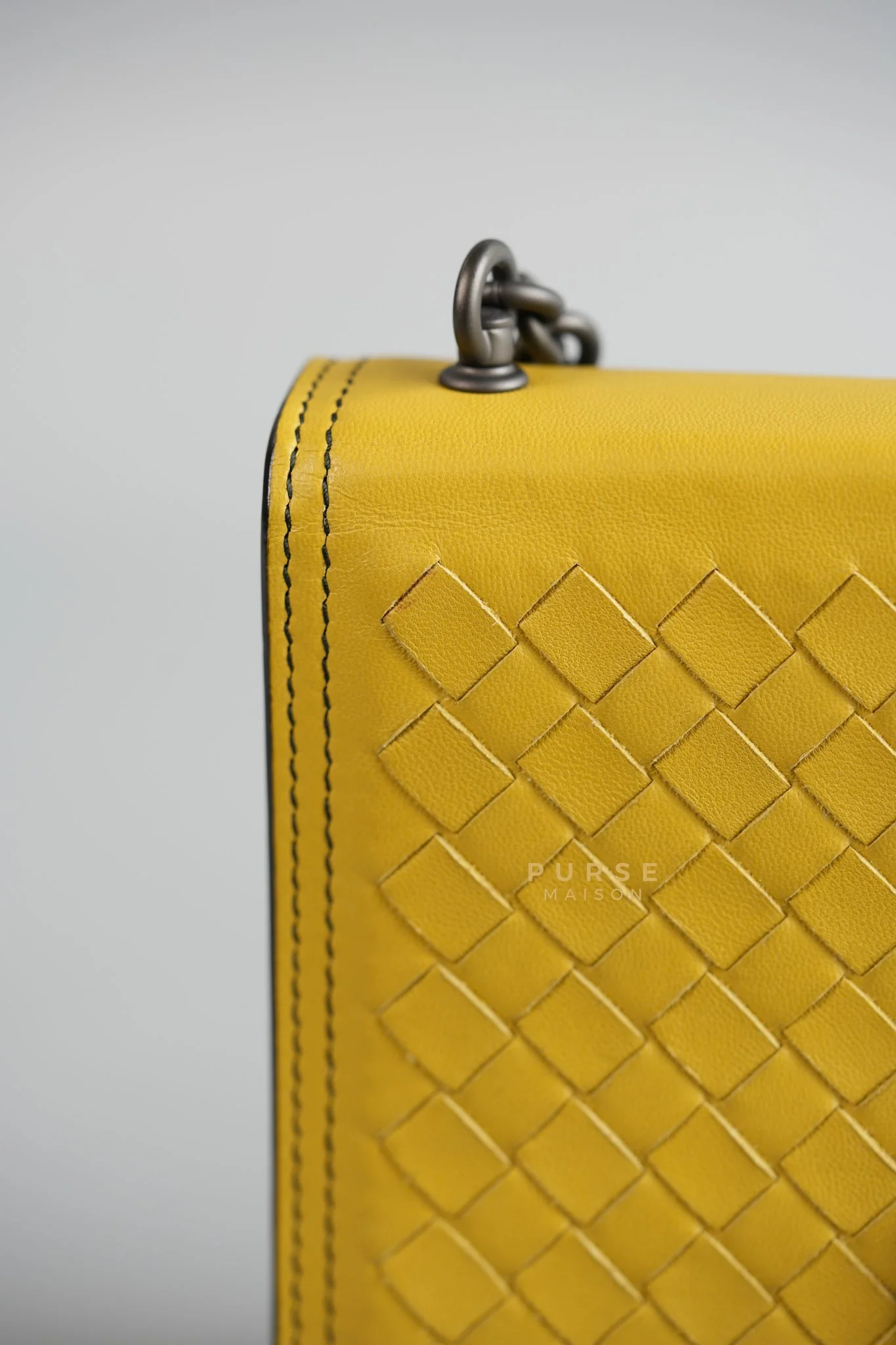Bottega Veneta Mini Runway in Yellow Intrecciato Leather Shoulder Bag - Image 15