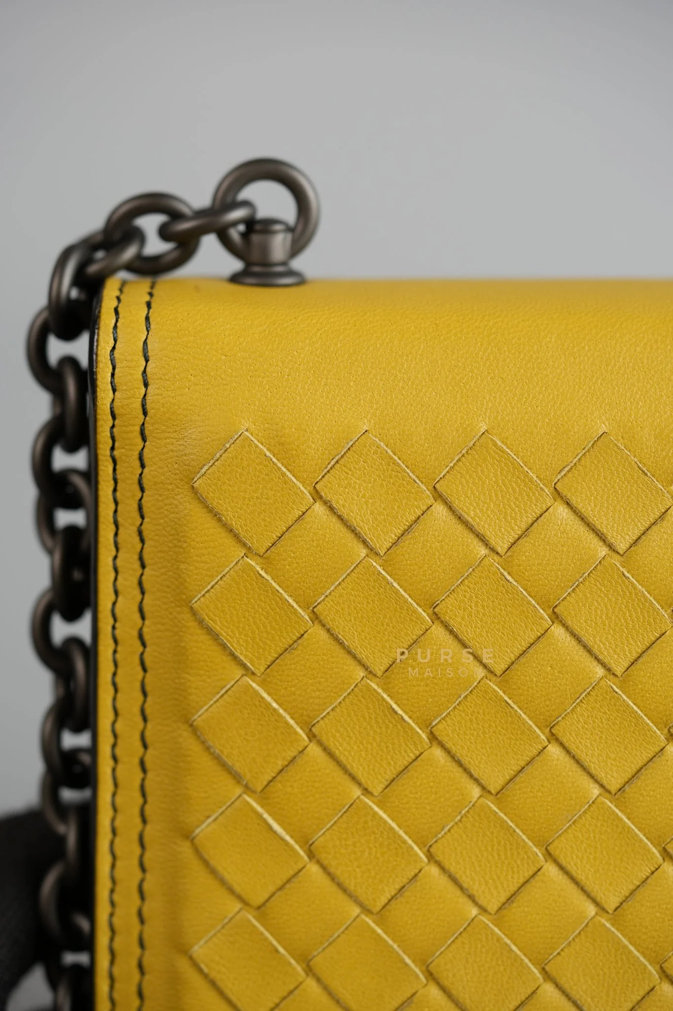 Bottega Veneta Mini Runway in Yellow Intrecciato Leather Shoulder Bag - Image 17