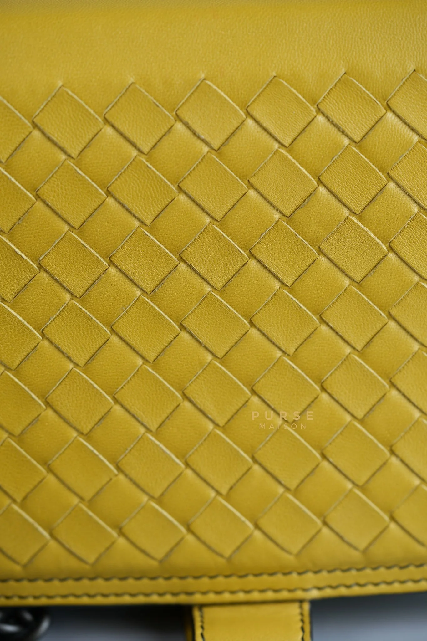 Bottega Veneta Mini Runway in Yellow Intrecciato Leather Shoulder Bag - Image 20