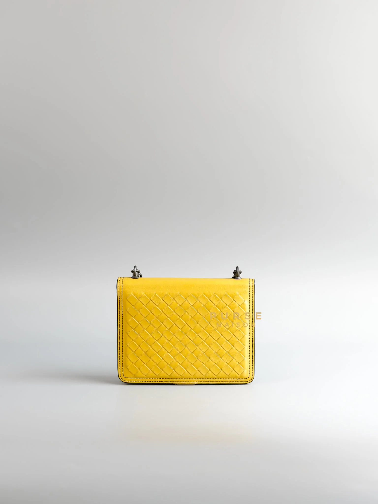 Bottega Veneta Mini Runway in Yellow Intrecciato Leather Shoulder Bag - Image 3
