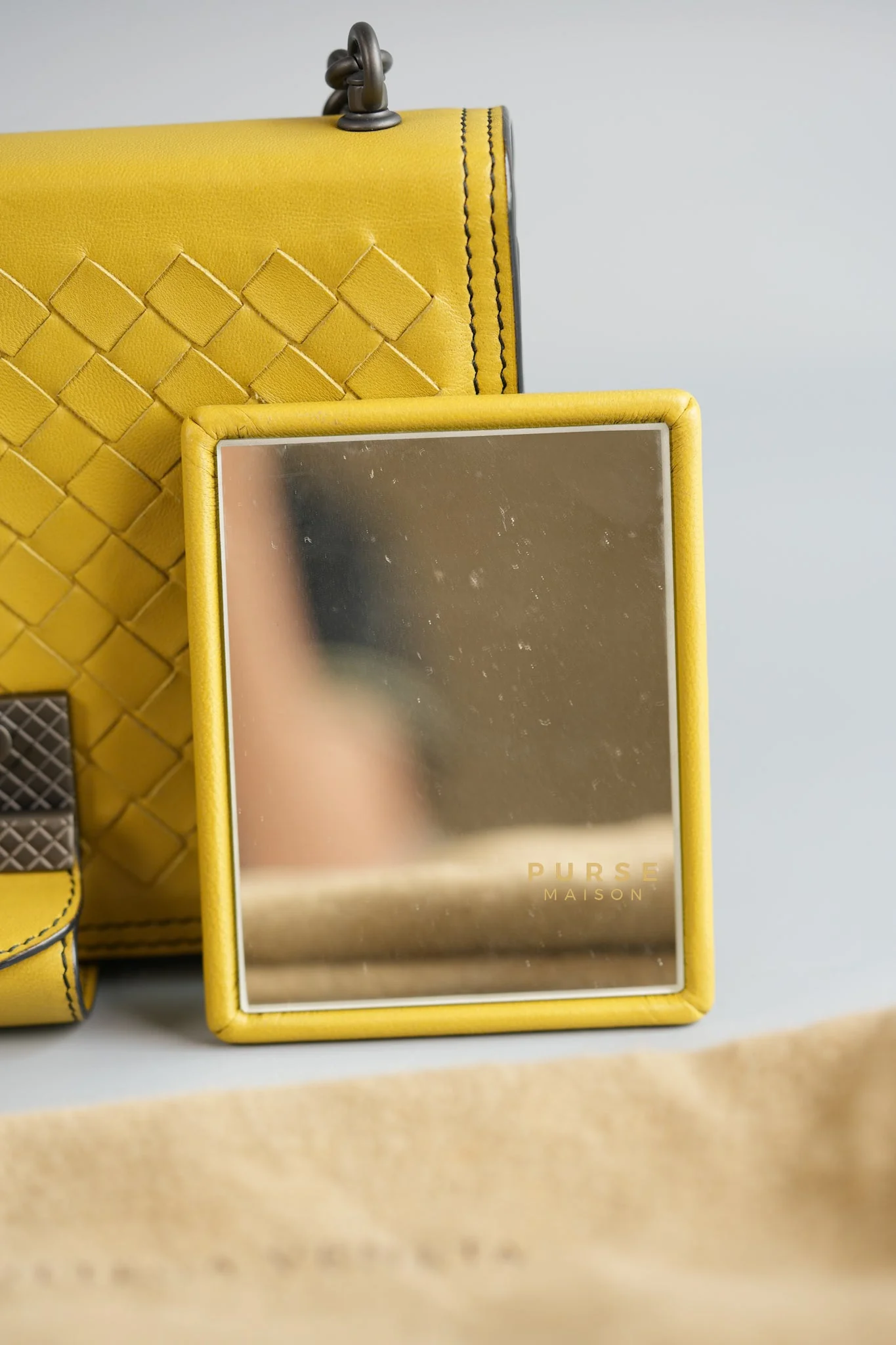 Bottega Veneta Mini Runway in Yellow Intrecciato Leather Shoulder Bag - Image 38